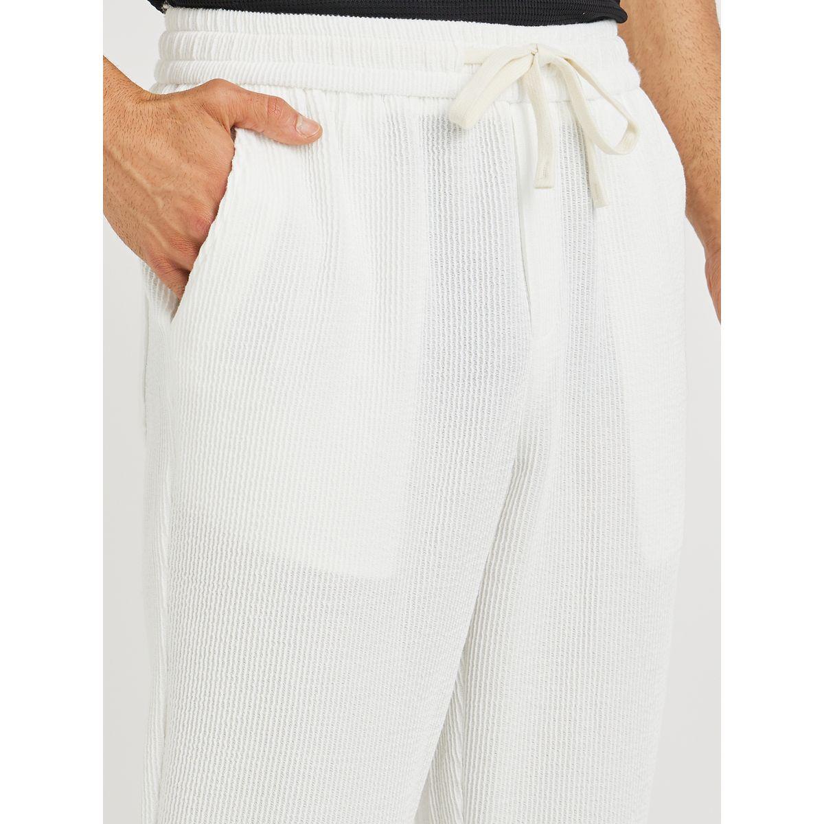 Styli Men Textured Straight Fit Joggers with Drawstring-men-clothing-bottoms-joggers-image-3