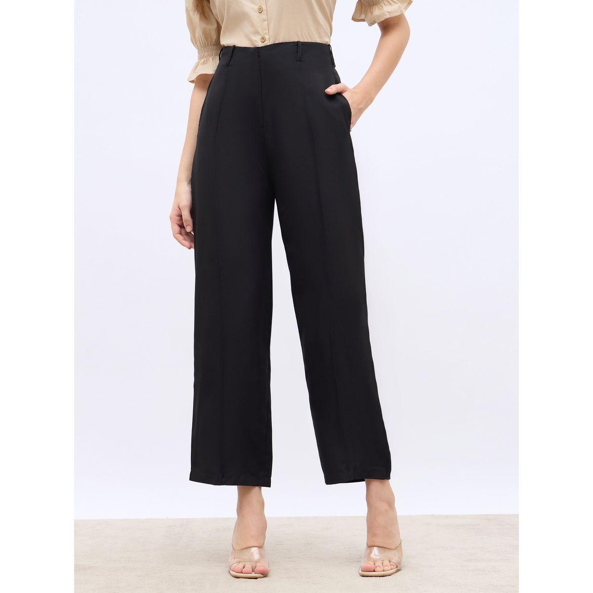 بنطال سادة بقصة مستدقة مع حزوز-women-clothing-bottoms-trousers-image-2