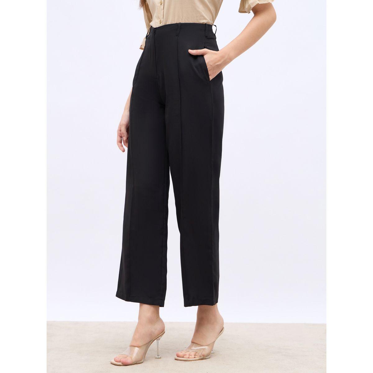 بنطال سادة بقصة مستدقة مع حزوز-women-clothing-bottoms-trousers-image-3