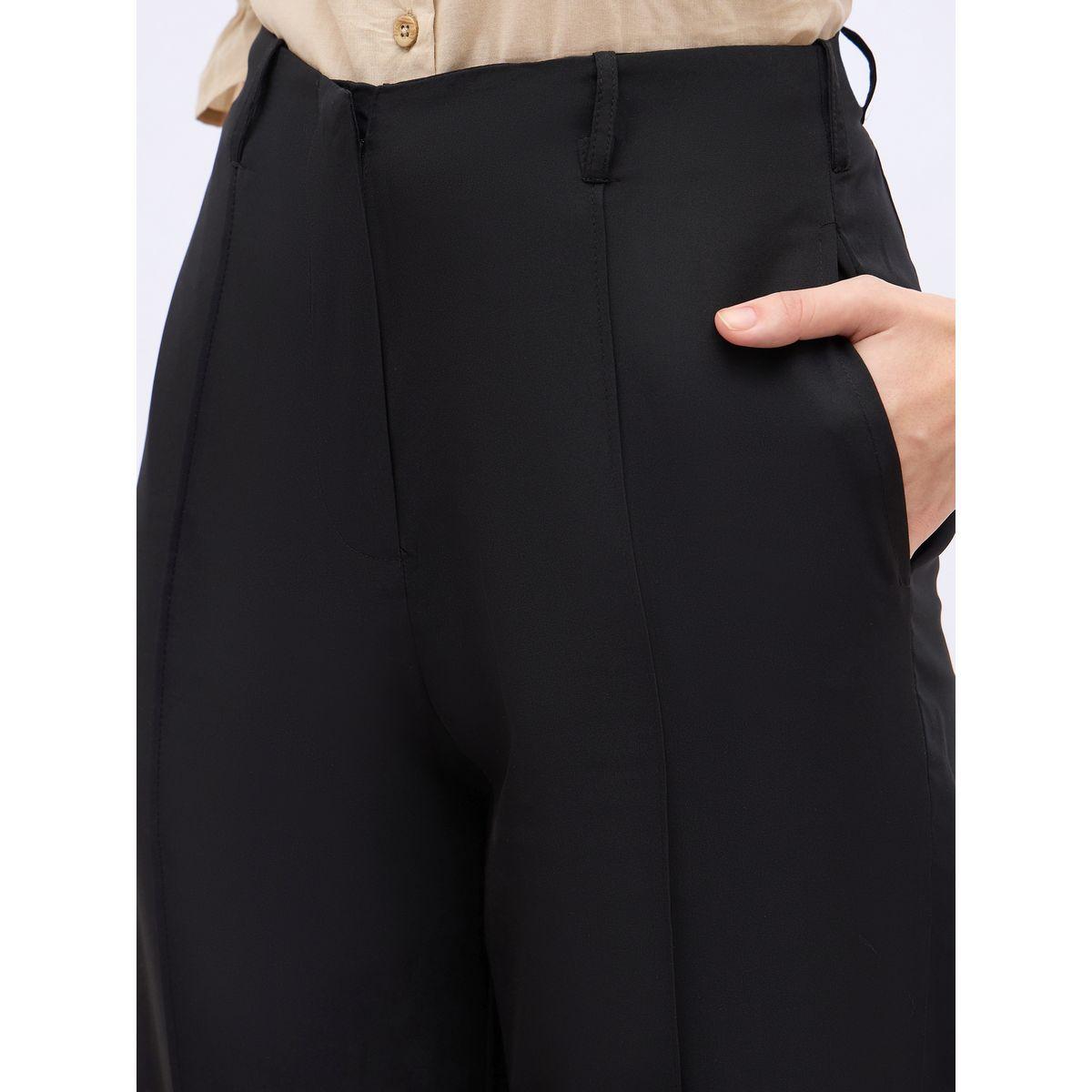بنطال سادة بقصة مستدقة مع حزوز-women-clothing-bottoms-trousers-image-4