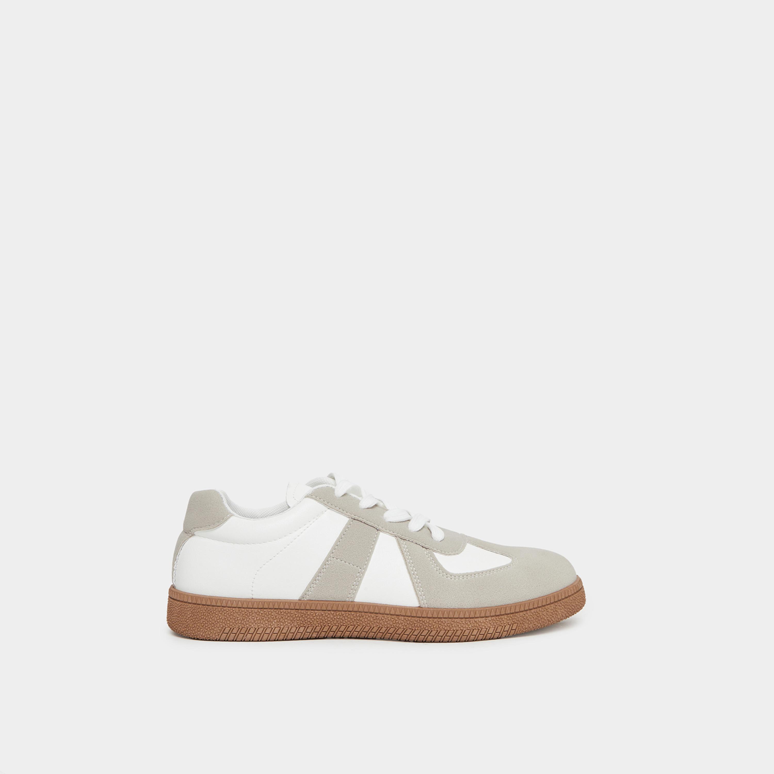 Styli Women Contrast Panel Lace Up Sneakers-women-shoes-sneakers-image-2
