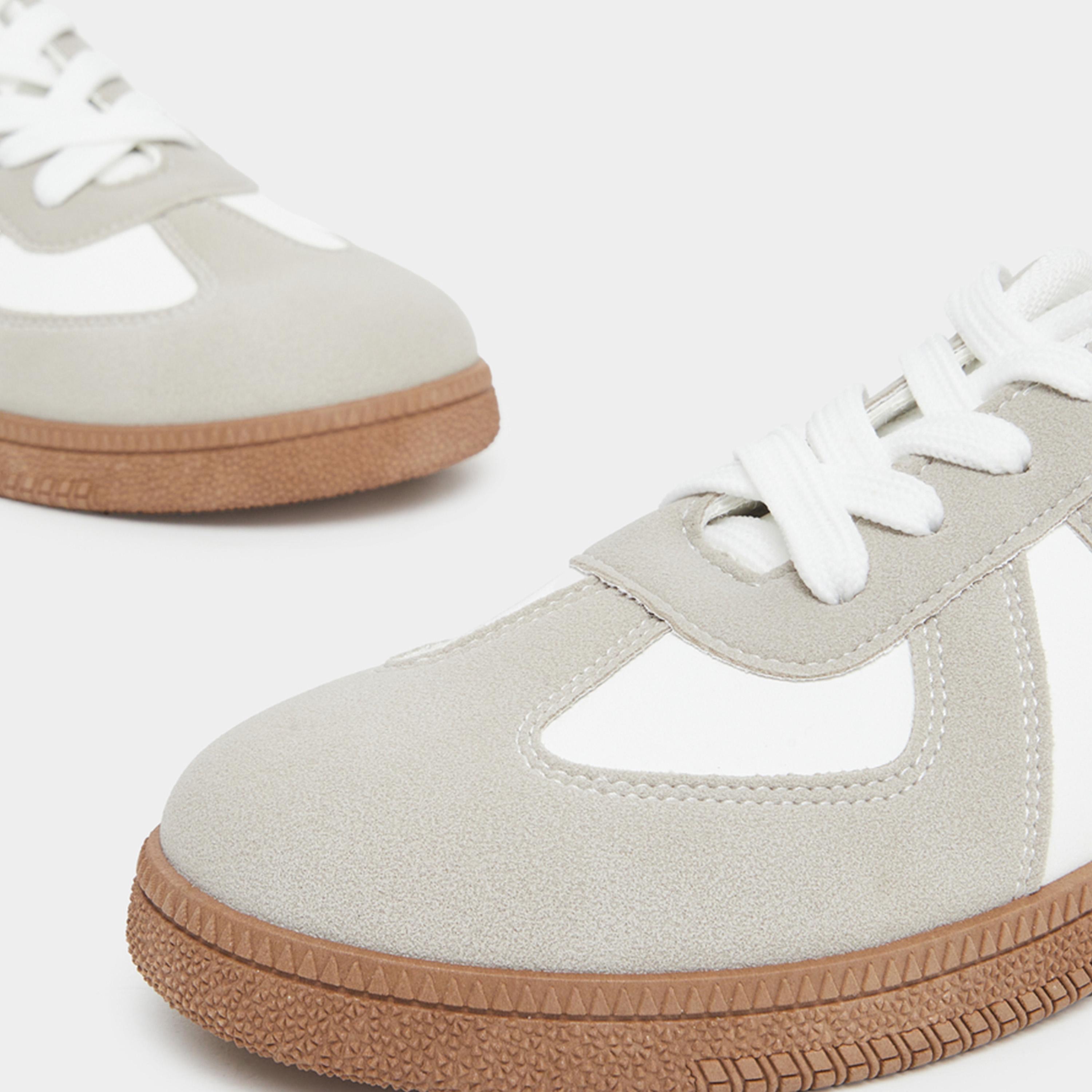Styli Women Contrast Panel Lace Up Sneakers-women-shoes-sneakers-image-3