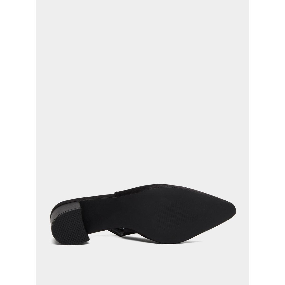 Styli Black Buckle Detail Slingback Pumps-women-shoes-heels-image-6