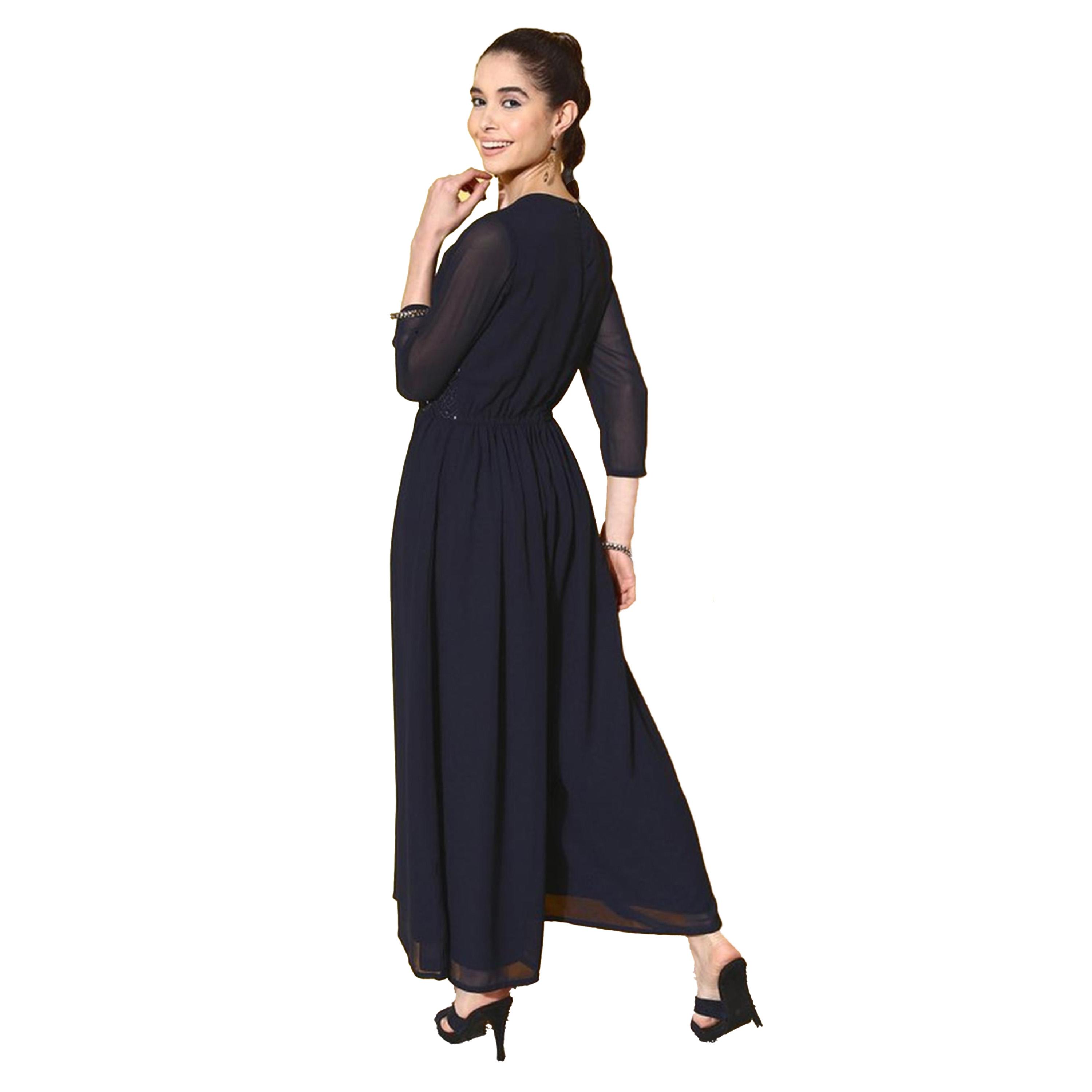 ايشن × ستايلي - جمبسوت مطرز بأكمام 3/4 وساق واسعة-women-clothing-jumpsuits-image-4