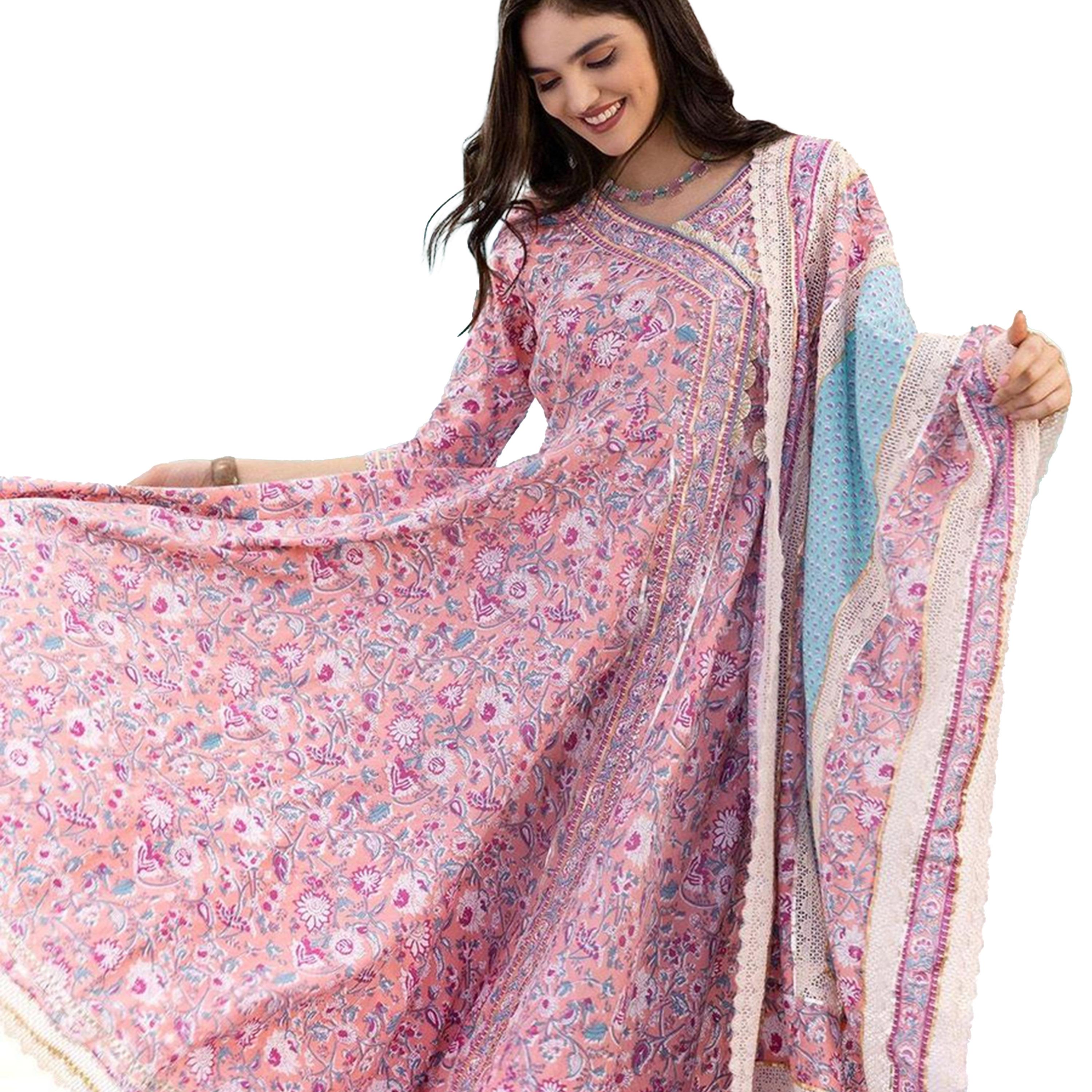 ايشن × ستايلي - طقم كورتا قطني مع دوباتا-women-clothing-ethnicwear-kurtasets-image-2
