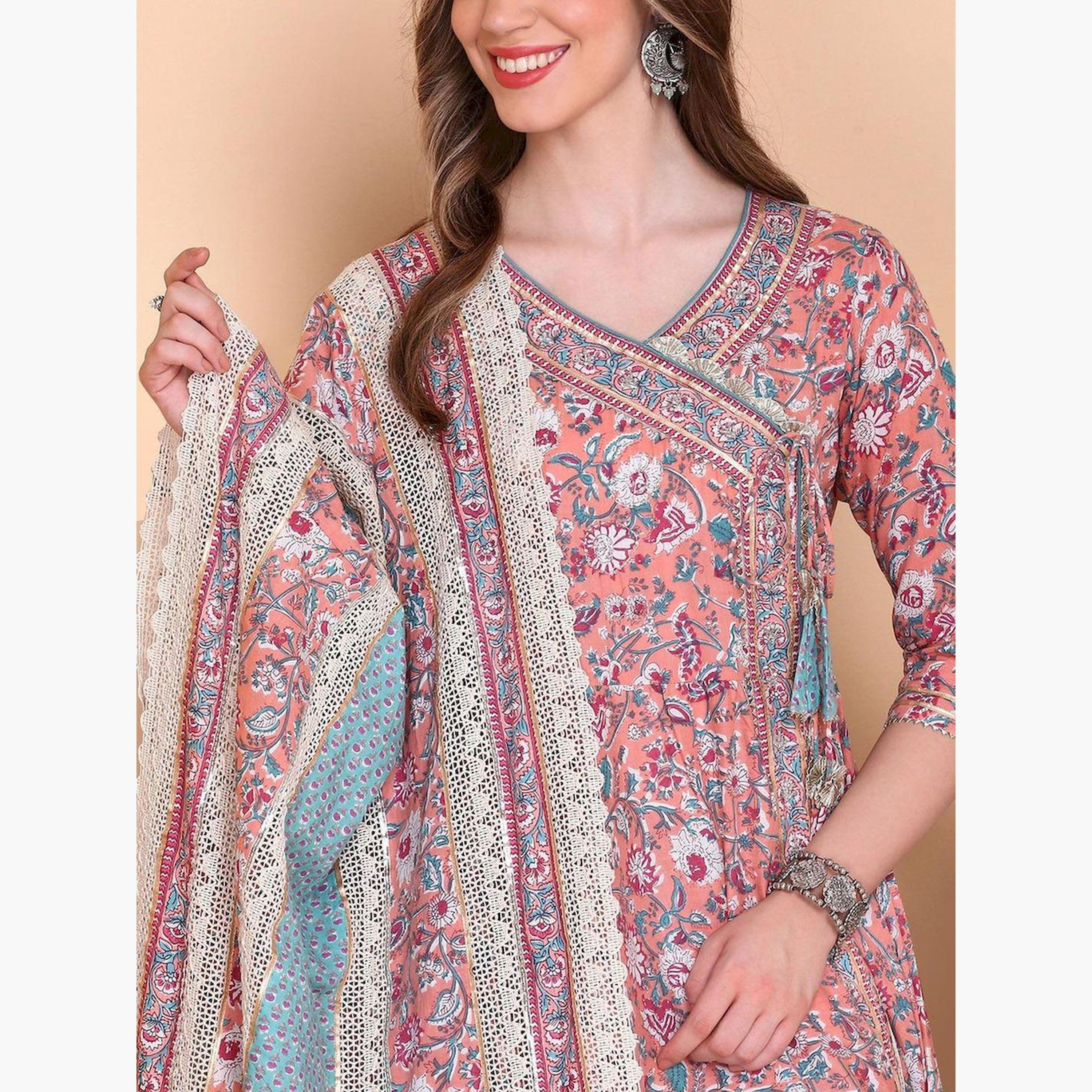 ايشن × ستايلي - طقم كورتا قطني مع دوباتا-women-clothing-ethnicwear-kurtasets-image-3