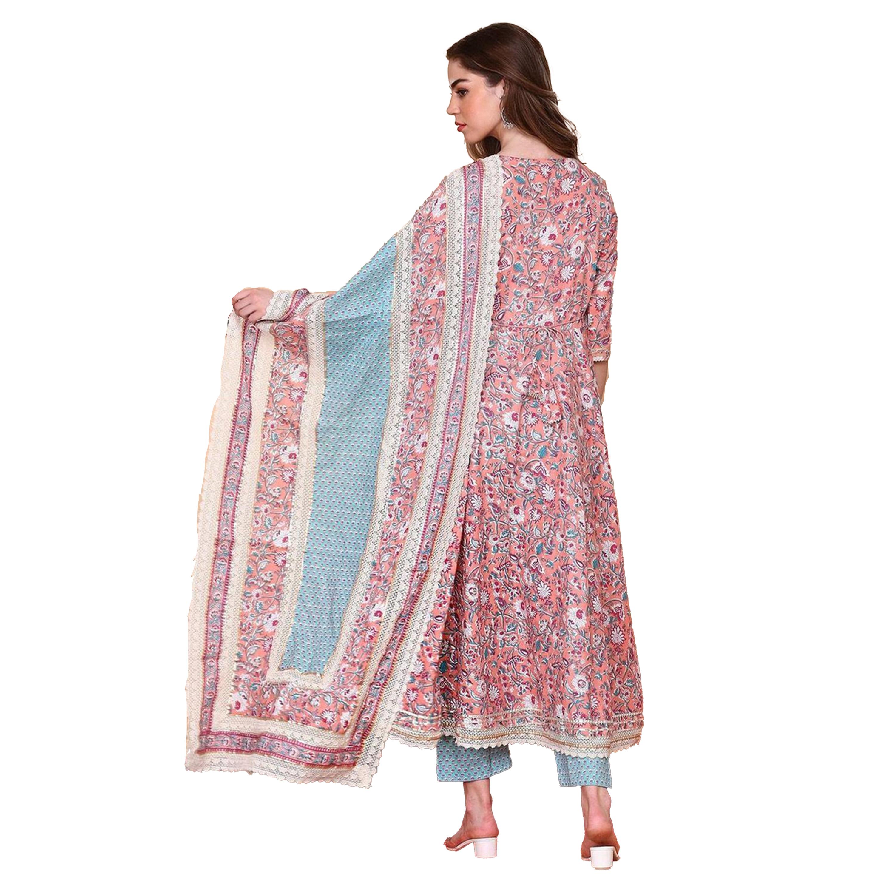ايشن × ستايلي - طقم كورتا قطني مع دوباتا-women-clothing-ethnicwear-kurtasets-image-4