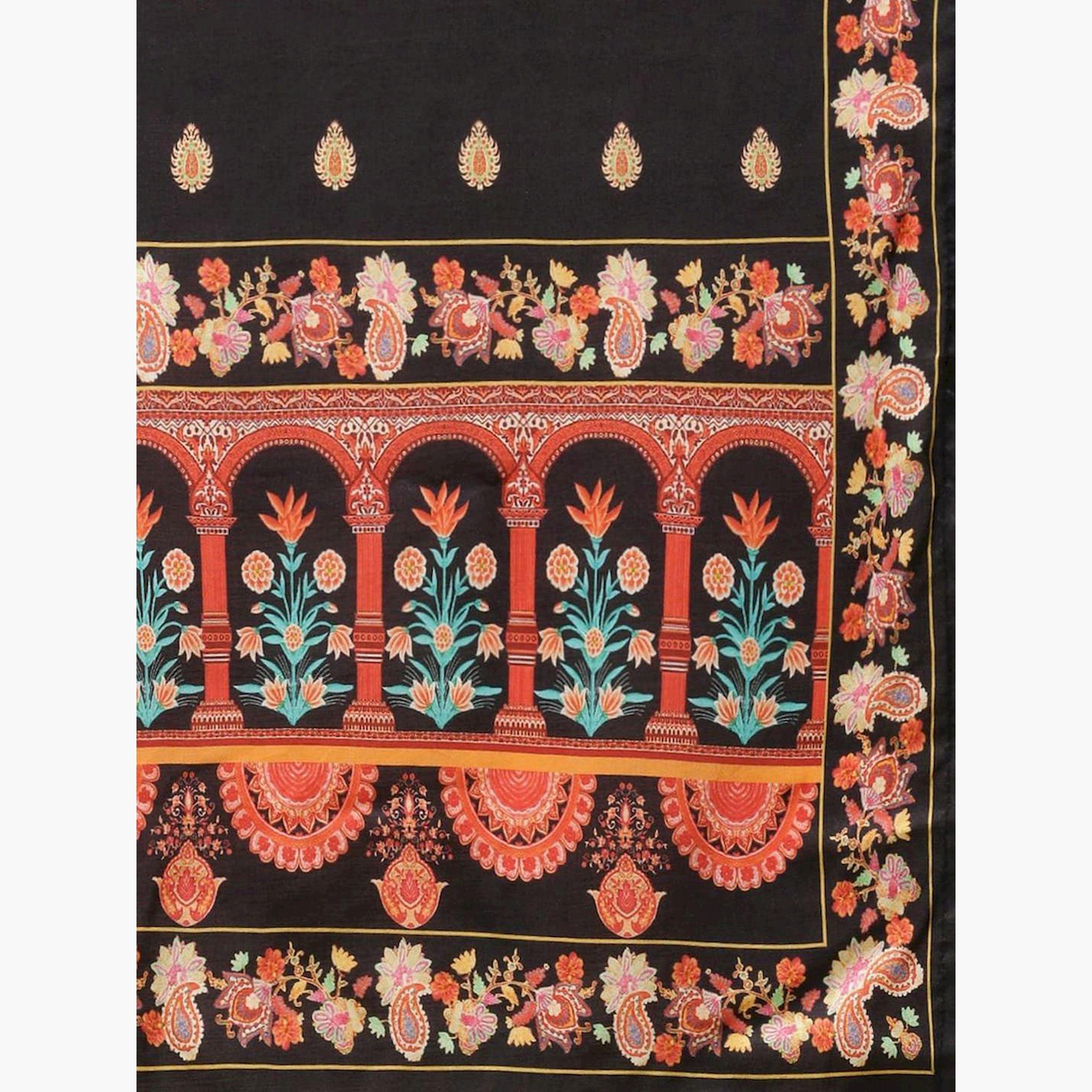 Ishin X Styli Printed Round Neck Kurta and Trousers with Dupatta Set-women-clothing-ethnicwear-kurtasets-image-5