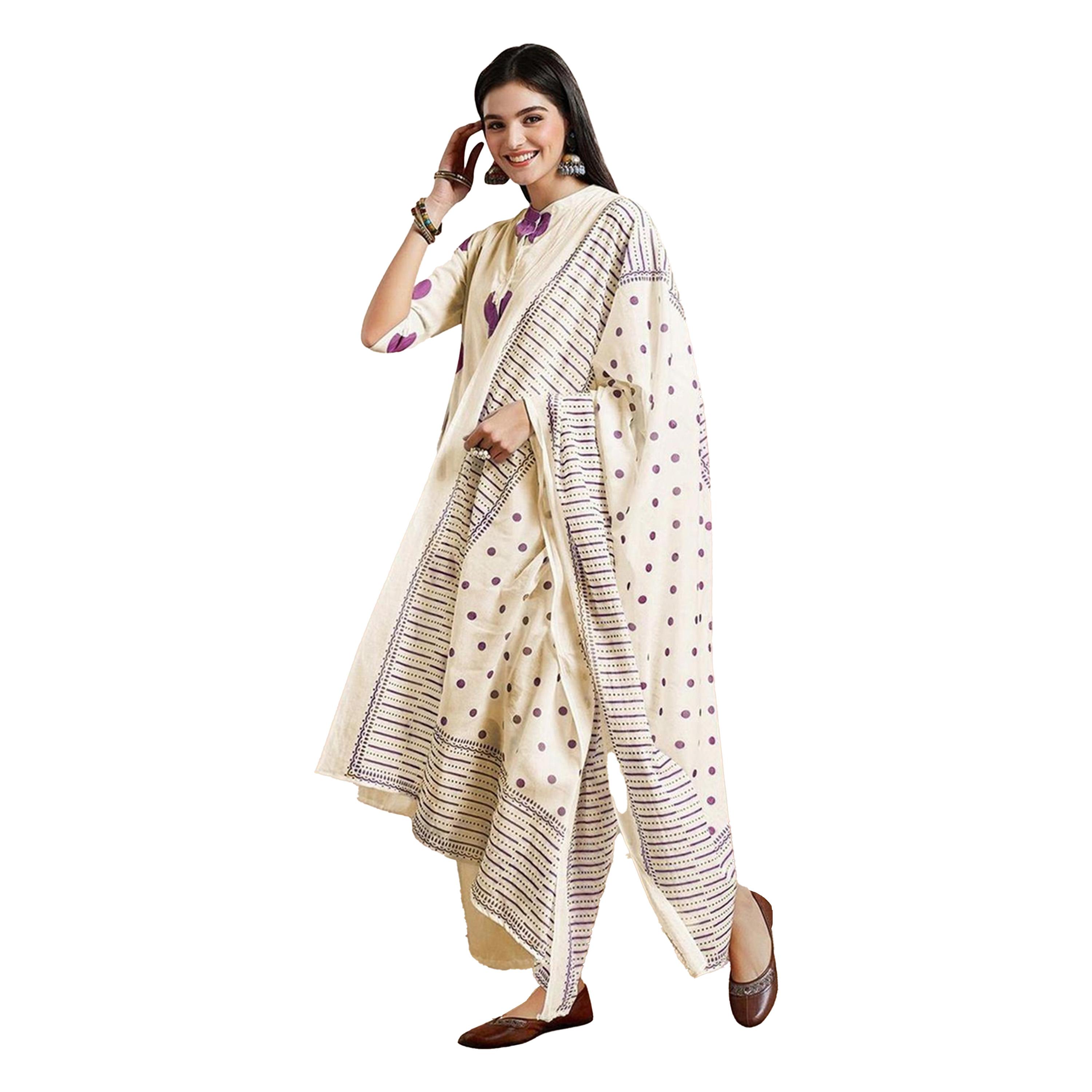ايشن × ستايلي - طقم كورتا بقصة A وبنطال من القطن-women-clothing-ethnicwear-kurtasets-image-2