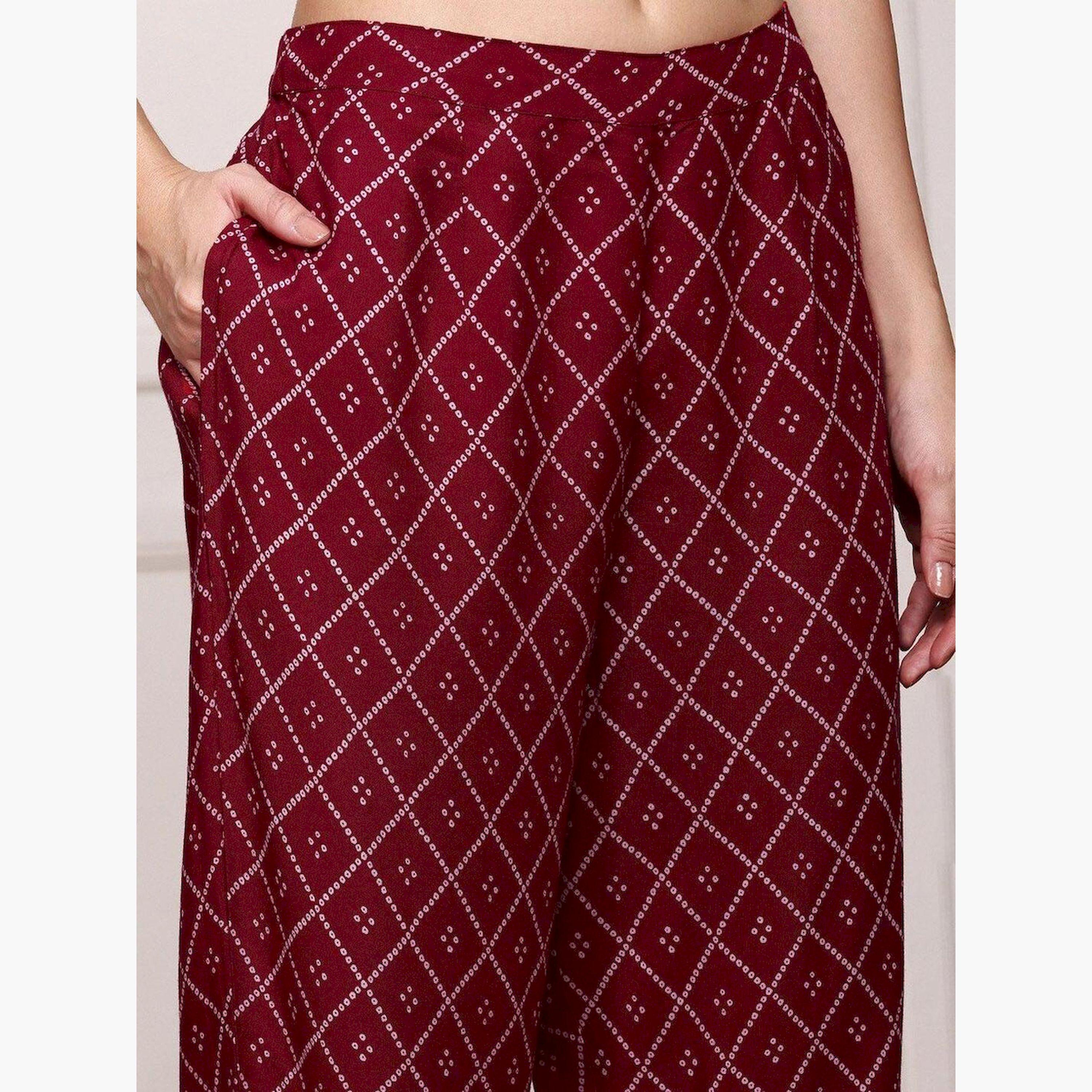 Ishin X Styli Printed V Neck Kaftan Kurta and Pants Set-women-clothing-ethnicwear-kurtasets-image-3