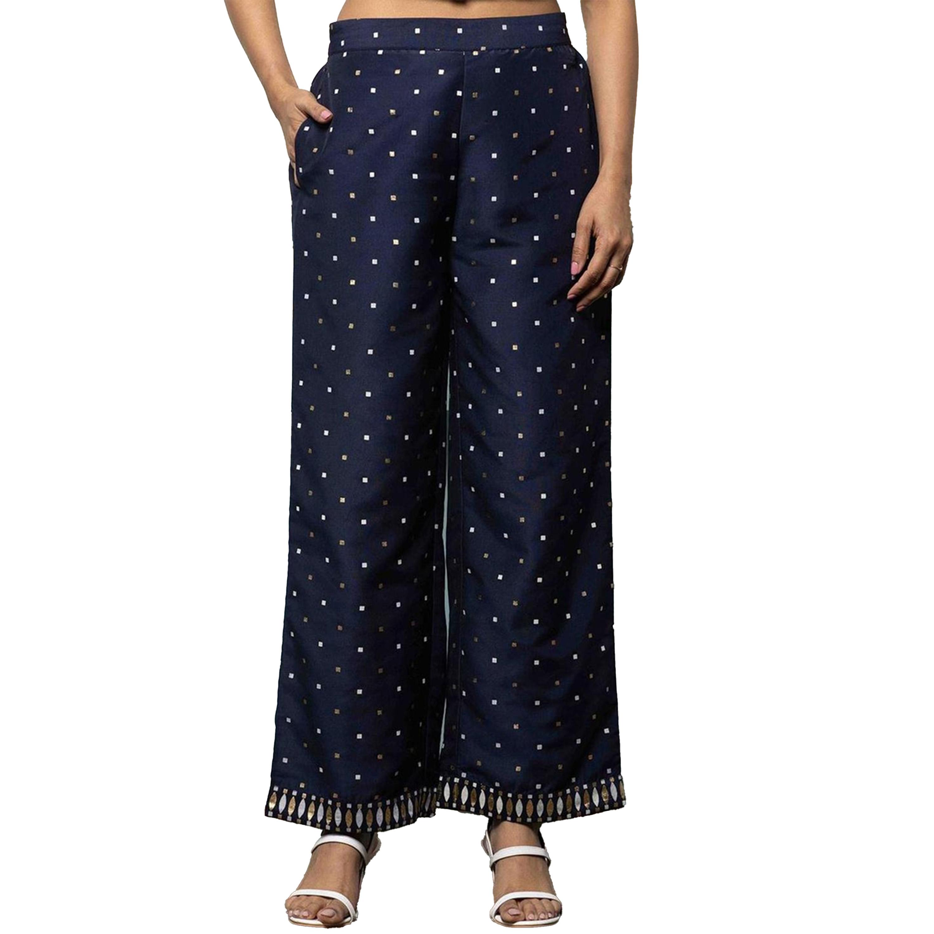 Ishin X Styli Polka Dot Print V-Neck Kaftan with Pants Set-women-clothing-ethnicwear-kurtasets-image-3
