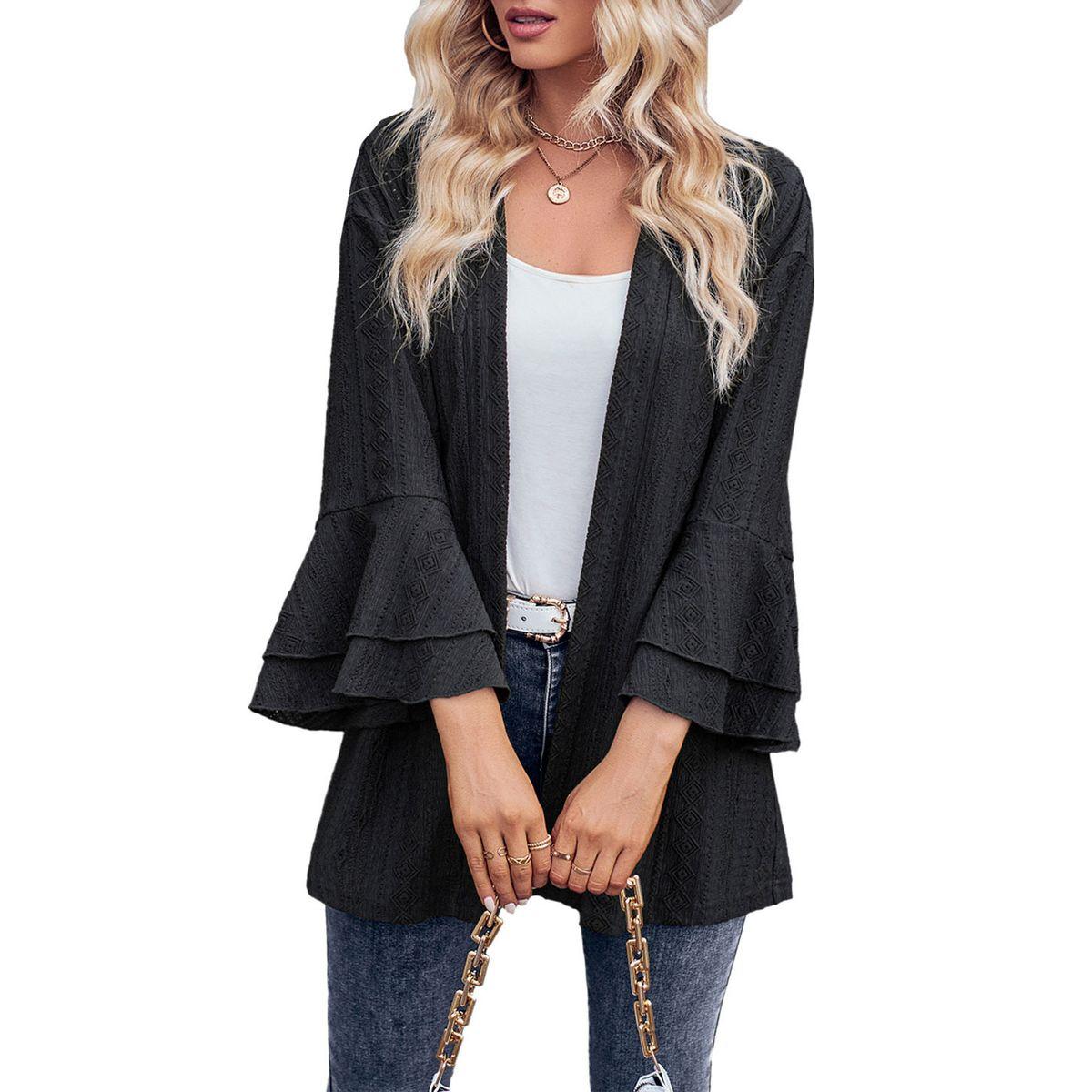 Styli Casual Texture Solid Regular Kimono-women-clothing-shirtsandblouses-shirts-image-11