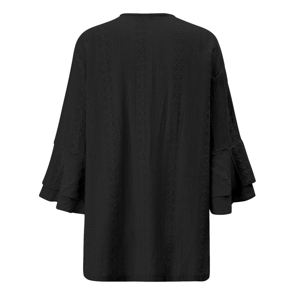 Styli Casual Texture Solid Regular Kimono-women-clothing-shirtsandblouses-shirts-image-2