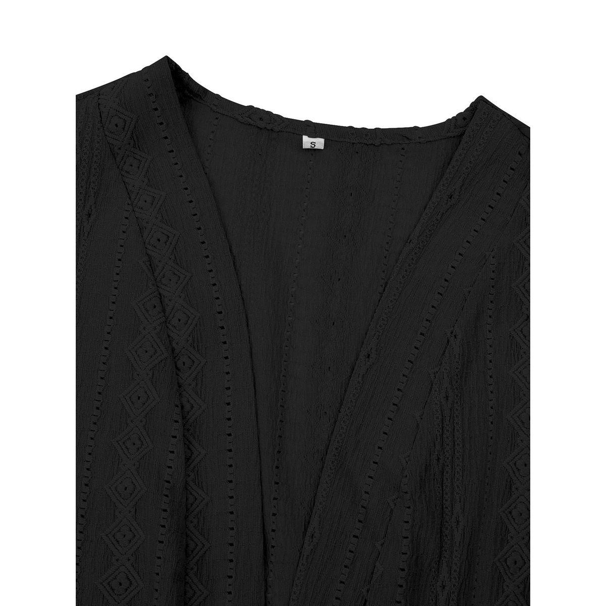 Styli Casual Texture Solid Regular Kimono-women-clothing-shirtsandblouses-shirts-image-3