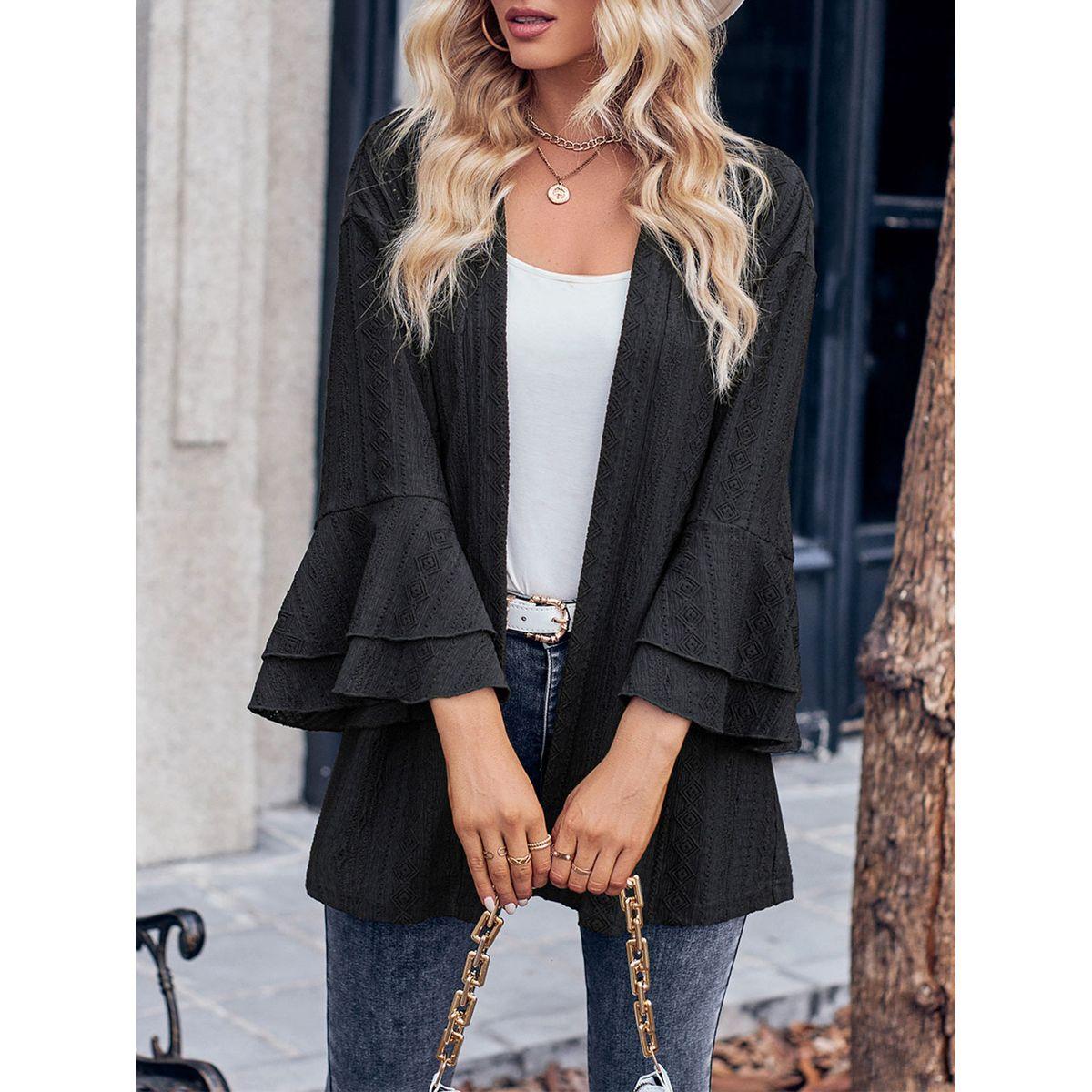 Styli Casual Texture Solid Regular Kimono-women-clothing-shirtsandblouses-shirts-image-6