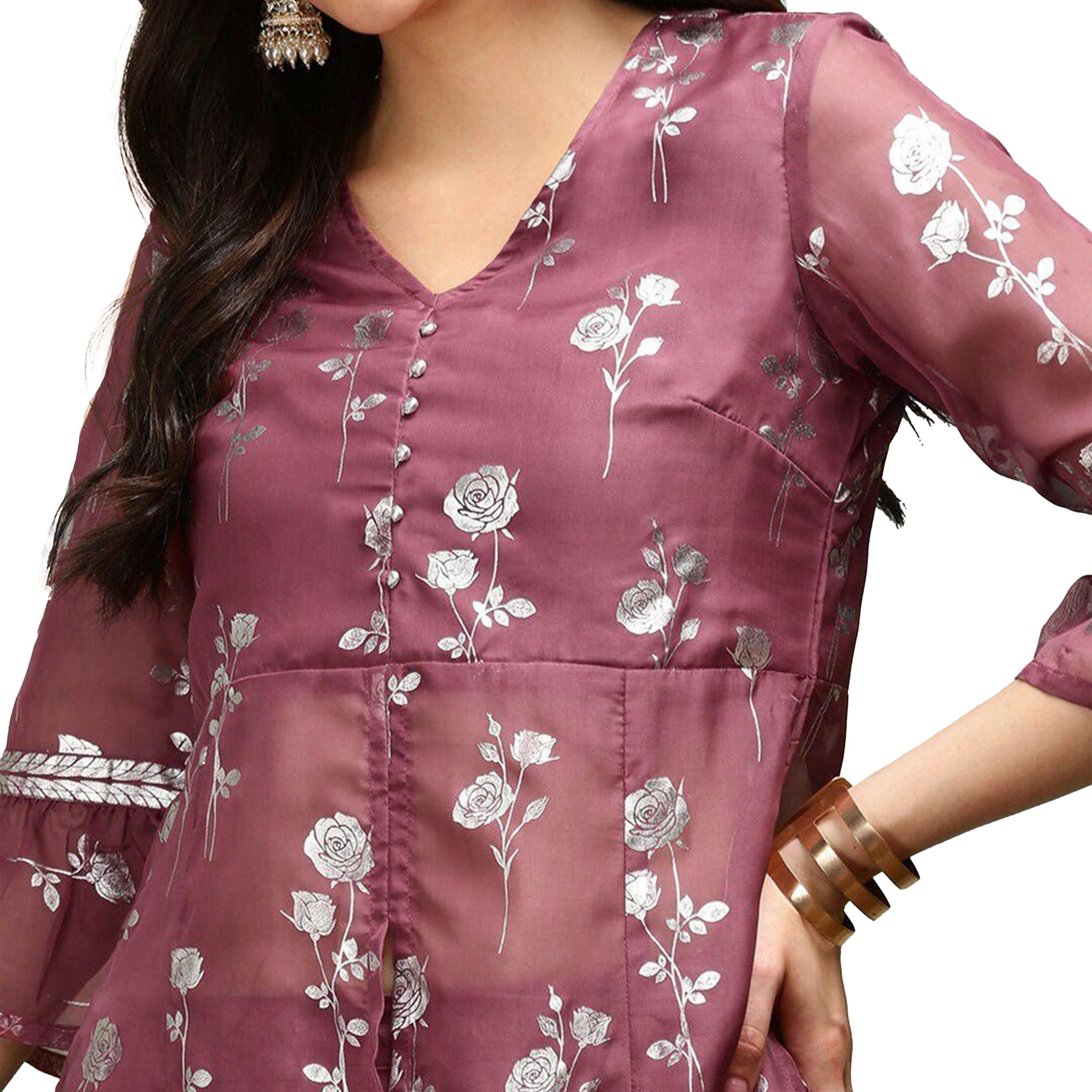 Ishin X Styli Printed V-Neck A-Line Kurta and Trousers Sets-women-clothing-ethnicwear-kurtasets-image-3