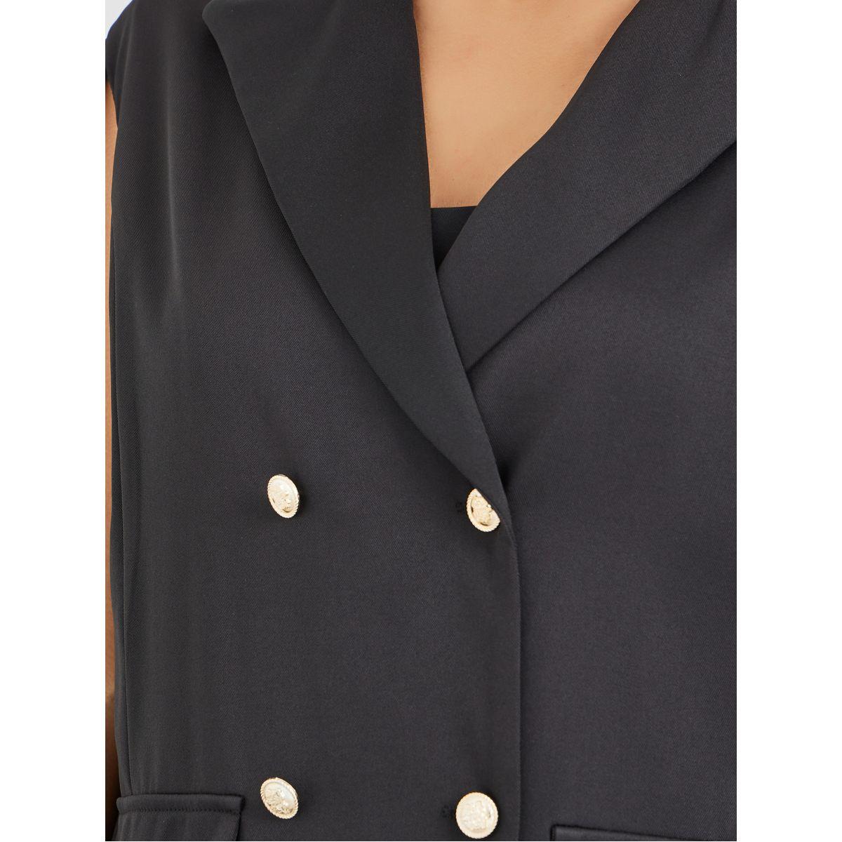 بليزر بقصة عادية وصدر مزدوح مع أكمام كيب-women-clothing-coatsandjackets-blazers-image-4