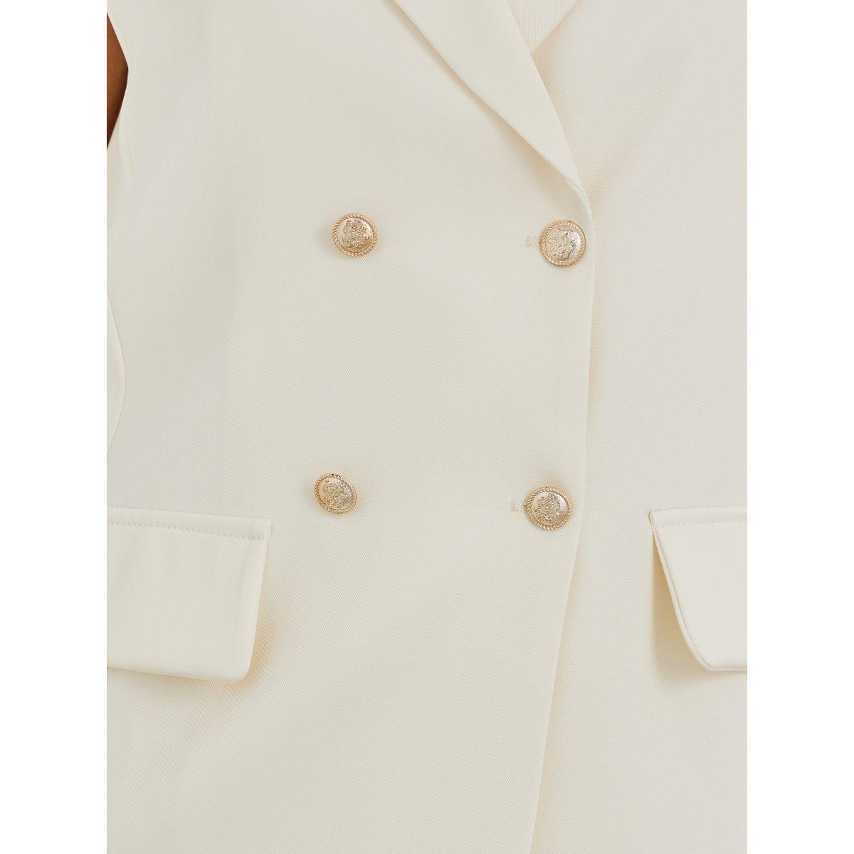 بليزر بقصة عادية وصدر مزدوج مع أكمام كيب-women-clothing-coatsandjackets-blazers-image-4