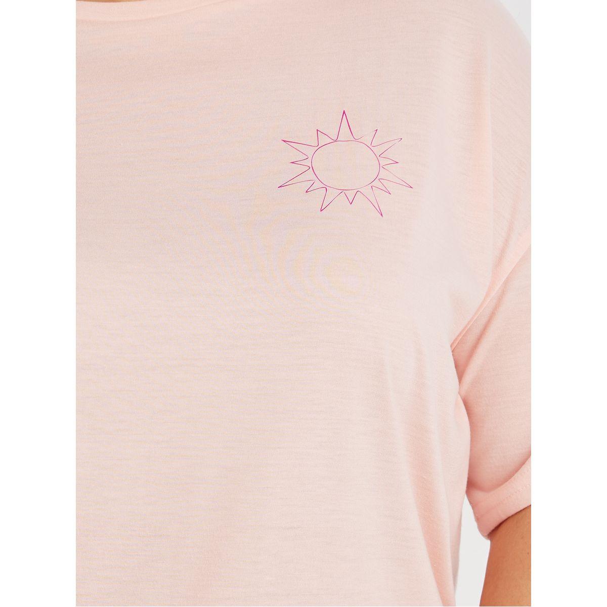 Styli Plus Size Back Graphic Print T-Shirt and All-Over Fruit Print Shorts Set-women-clothing-nightwear-pyjamas-shortsets-image-5