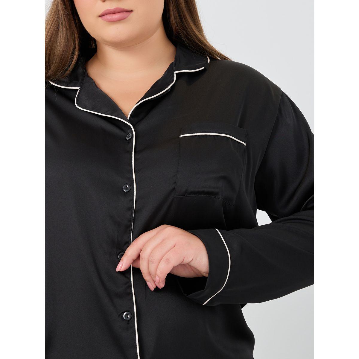 Styli Plus Size Matte Satin Shirt and Pyjama Set-women-clothing-nightwear-pyjamas-longsets-image-3