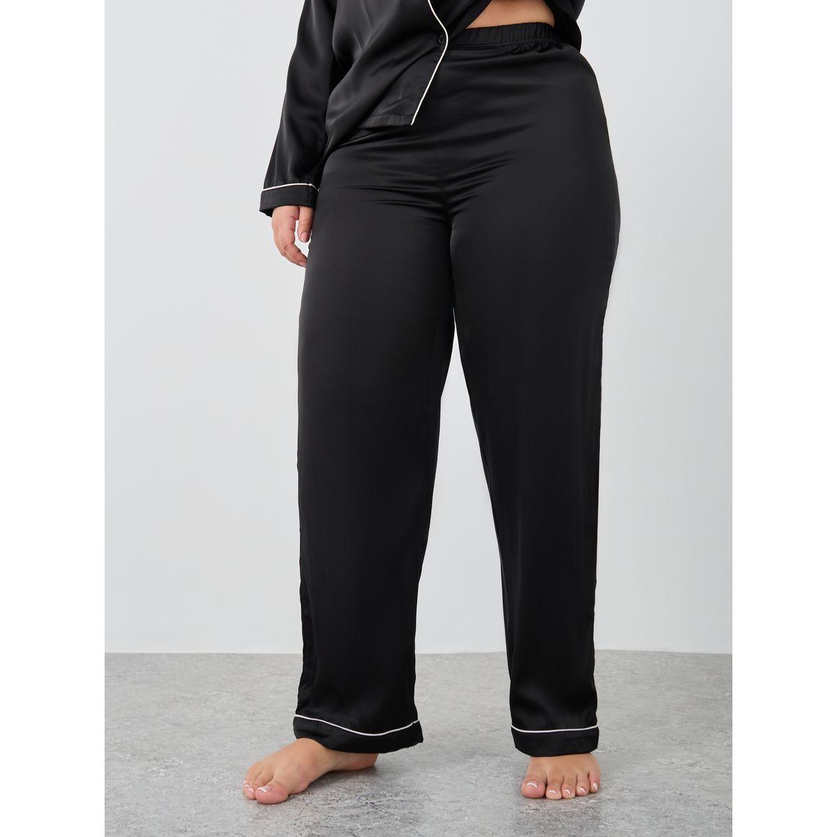 Styli Plus Size Matte Satin Shirt and Pyjama Set-women-clothing-nightwear-pyjamas-longsets-image-4