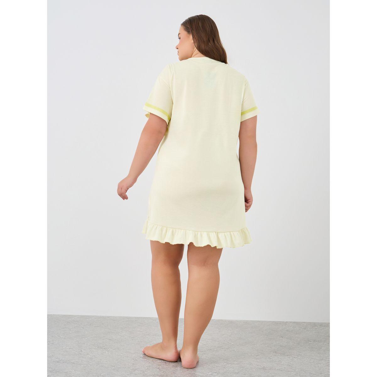 Styli Plus Size Graphic Print Round Neck Nightdress-women-clothing-nightwear-nighties-image-4