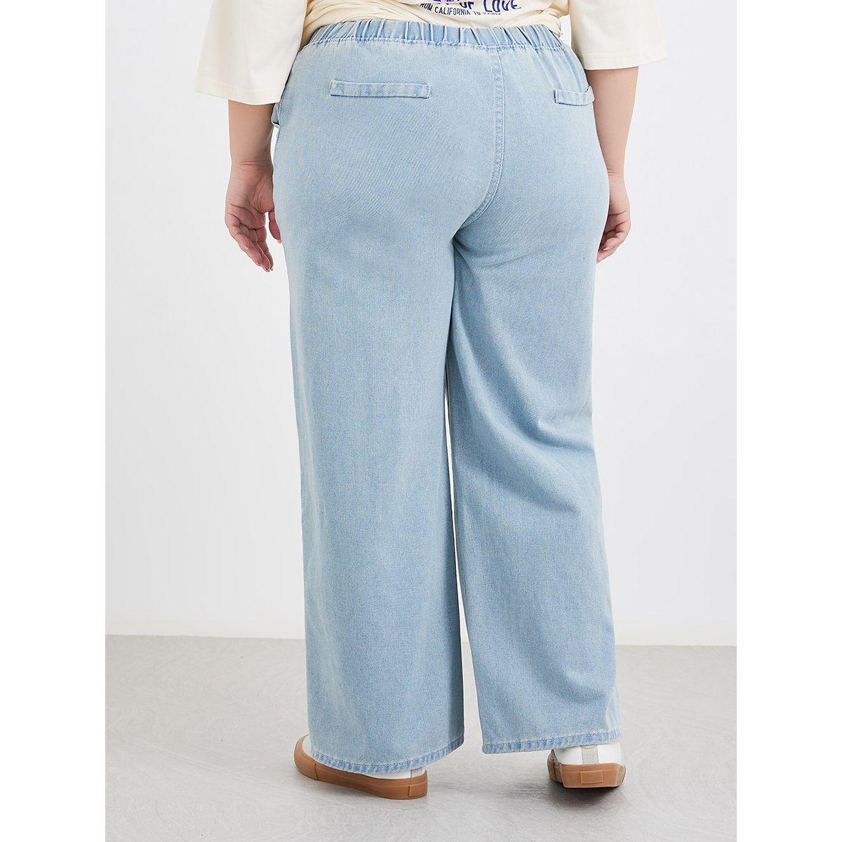 بنطال جينز بمقاس كبير وقصة أرجل واسعة-women-clothing-bottoms-jeans-image-4
