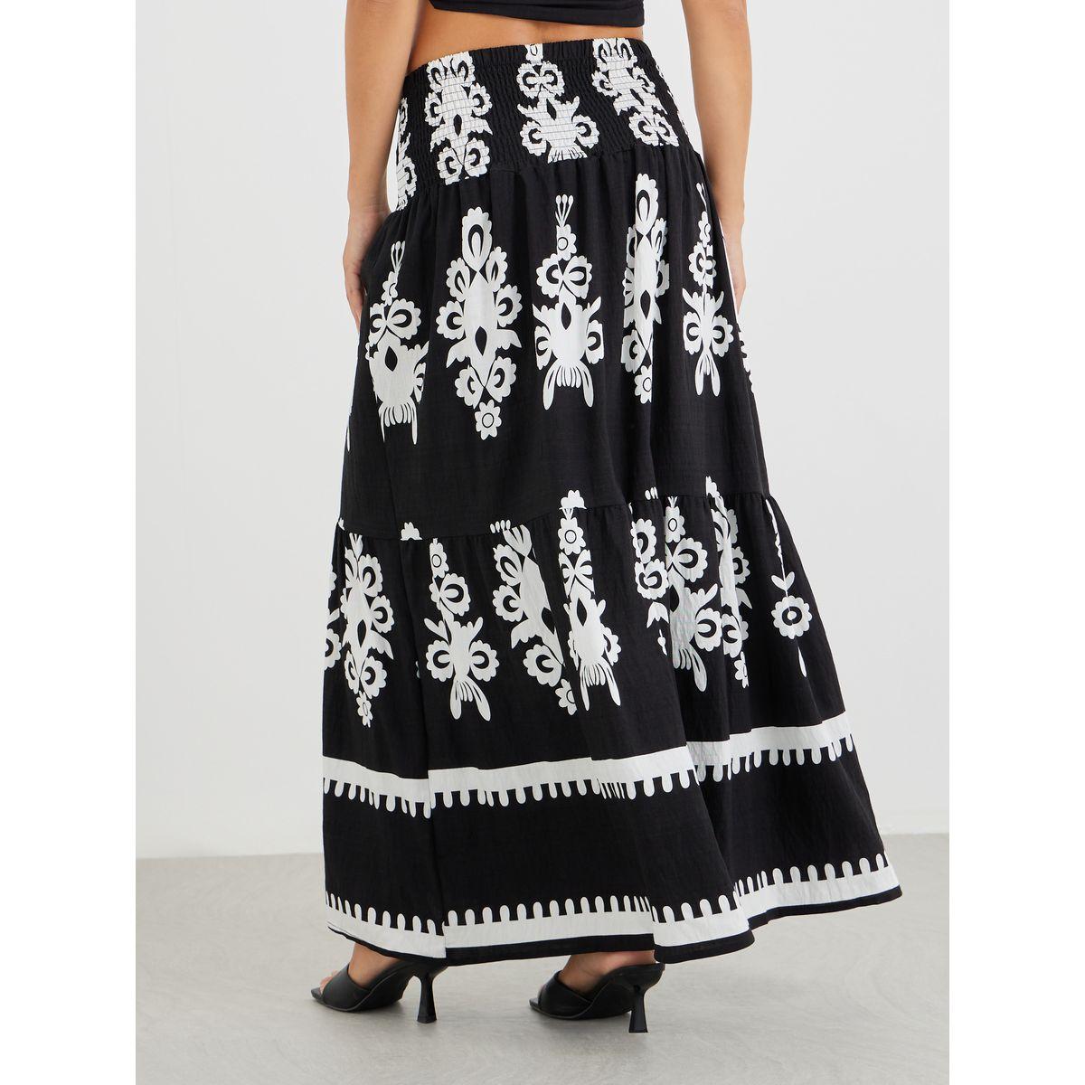 تنورة طويلة مطبعة بالكامل مع حافة واسعة-women-clothing-bottoms-skirts-image-4