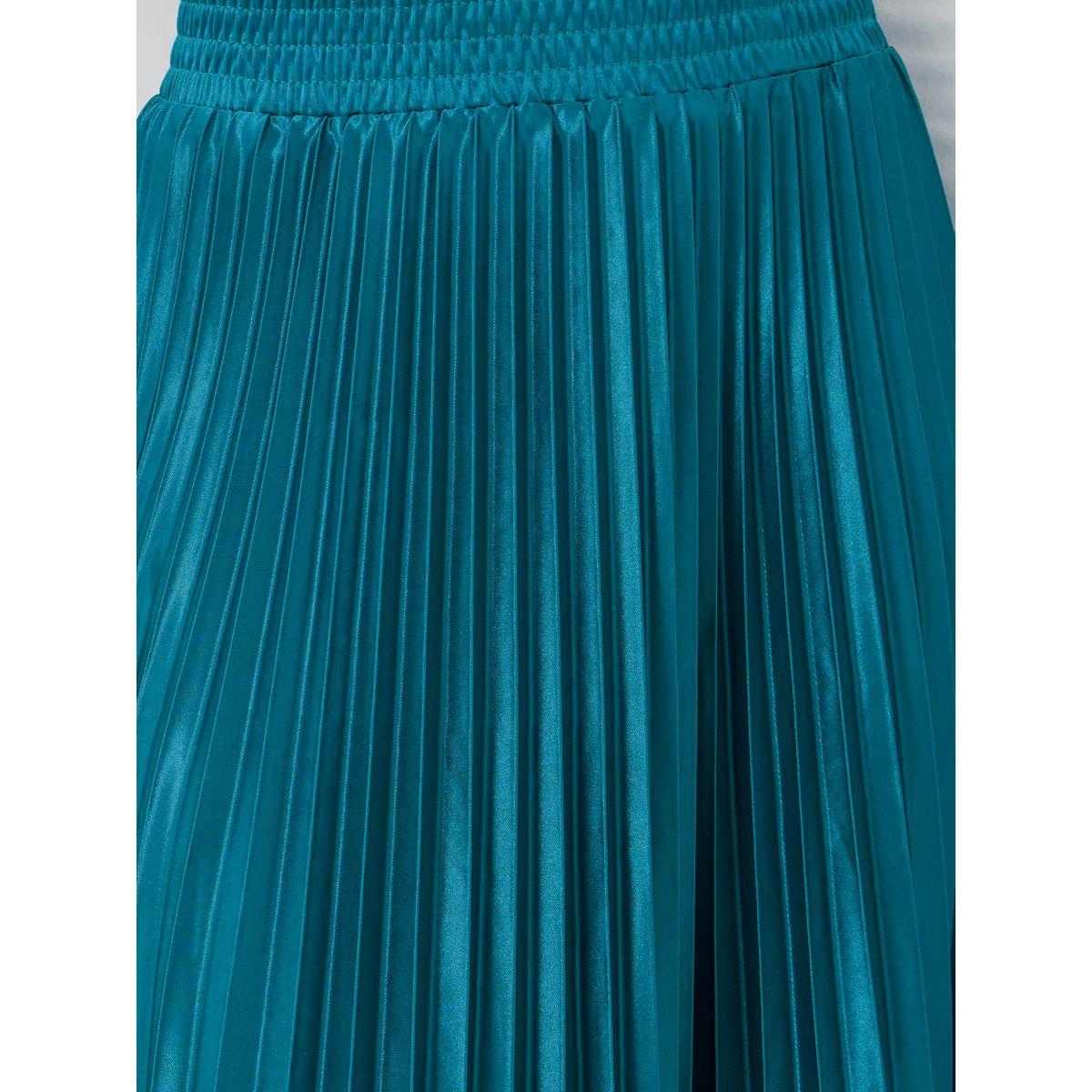 Styli Pleated Elasticated Waistband A-Line Maxi Skirt-women-clothing-bottoms-skirts-image-3