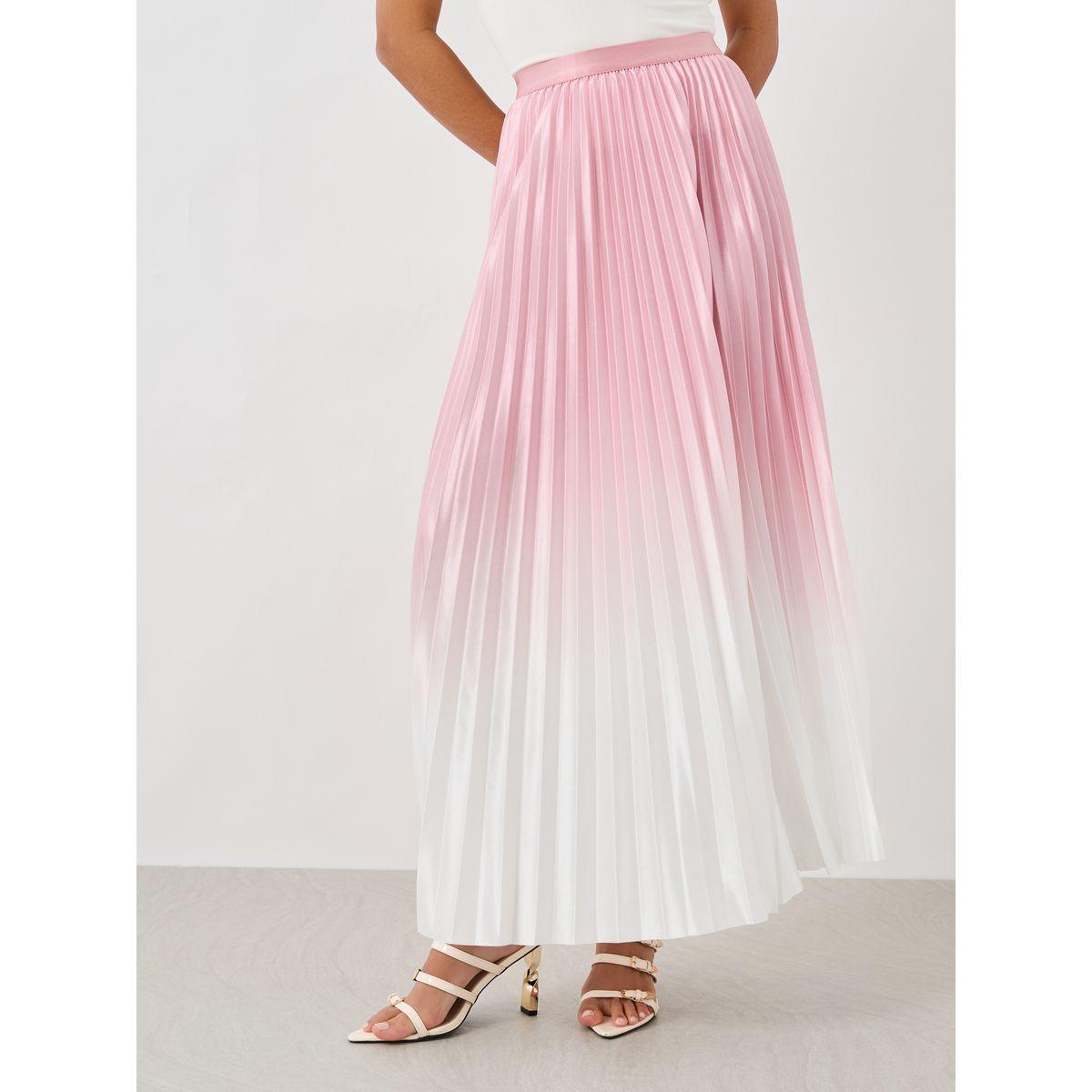 تنورة طويلة بحافة واسعة وكسرات-women-clothing-bottoms-skirts-image-2