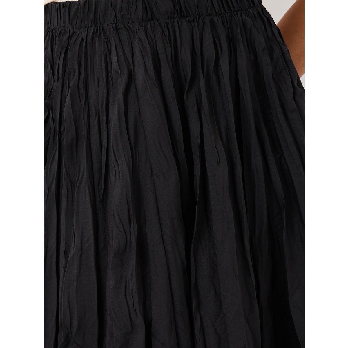 تنورة طويلة بحافة واسعة وخصر مطاطي-women-clothing-bottoms-skirts-image-3