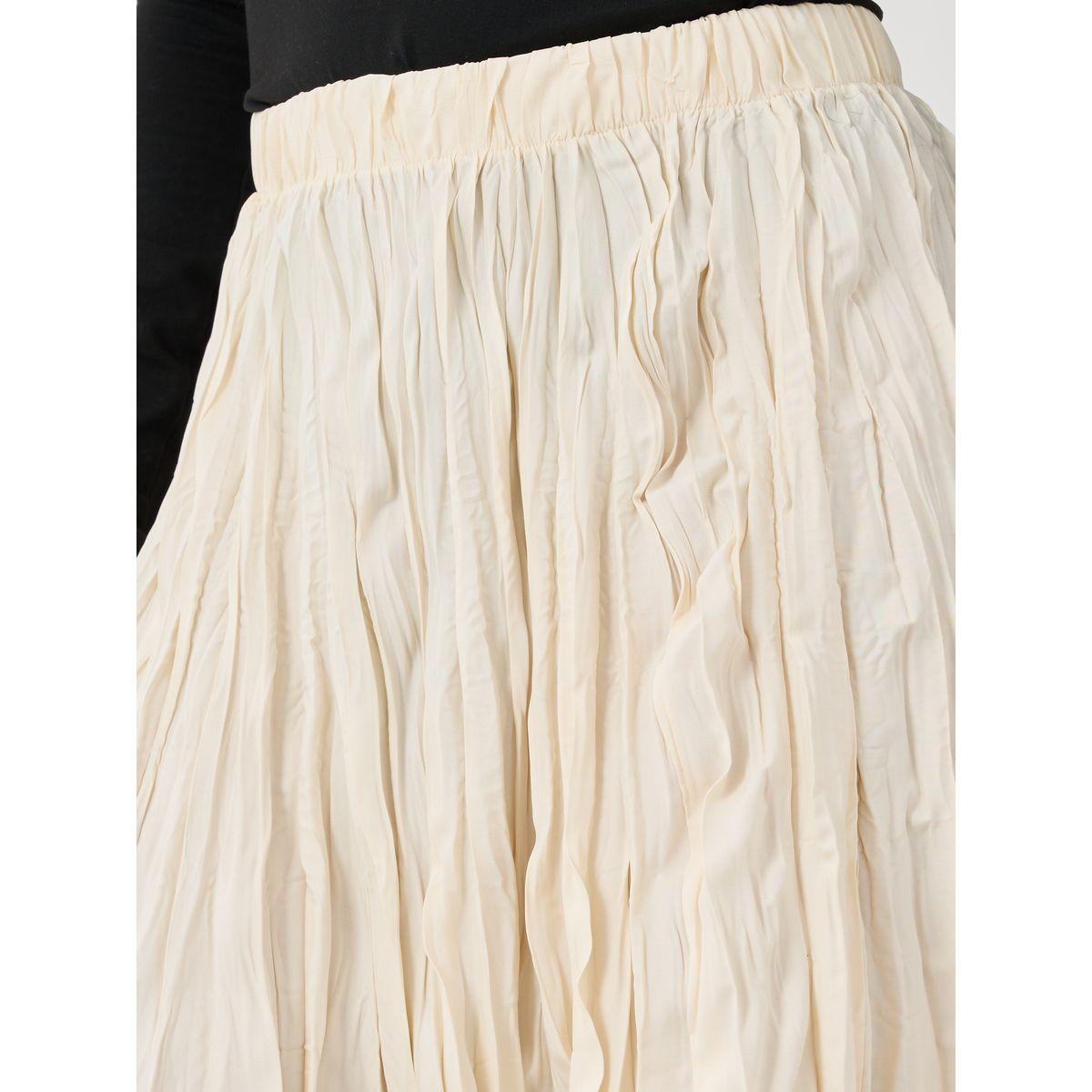 Styli Textured Elasticated Waistband A-Line Maxi Skirt-women-clothing-bottoms-skirts-image-3
