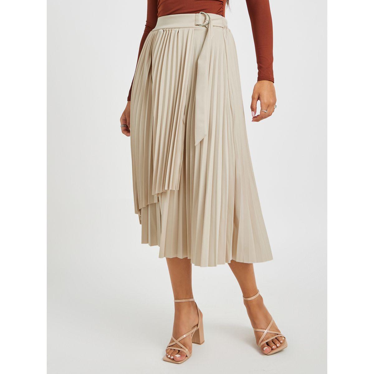 Styli Pleated Wrap Belted A-Line Midi Skirt-women-clothing-bottoms-skirts-image-2