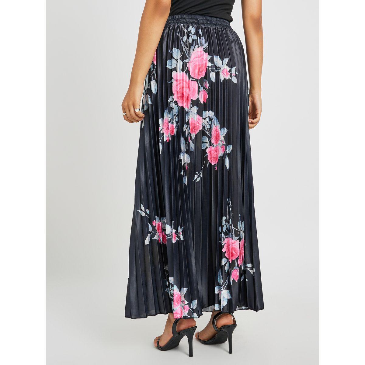 تنورة طويلة بطبعة زهور مع كسرات-women-clothing-bottoms-skirts-image-4