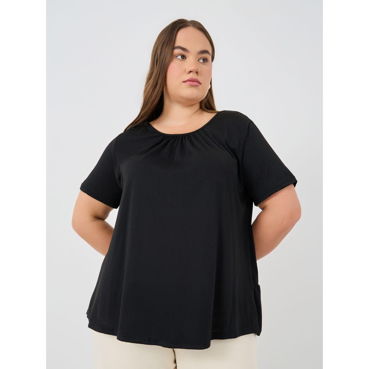 Styli Plus Size Solid Tiered Back T-Shirt with Tie Detail-women-clothing-tshirts-image-3
