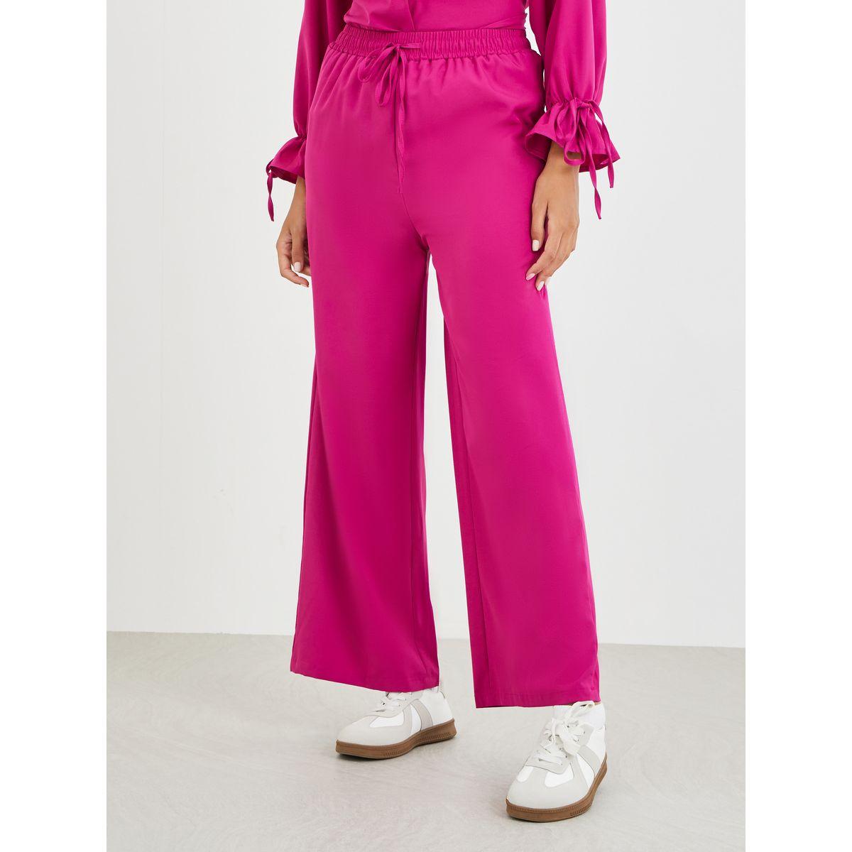 Styli Solid Bell Sleeve Shirt and Pants Co-Ords-women-clothing-coordsets-image-4