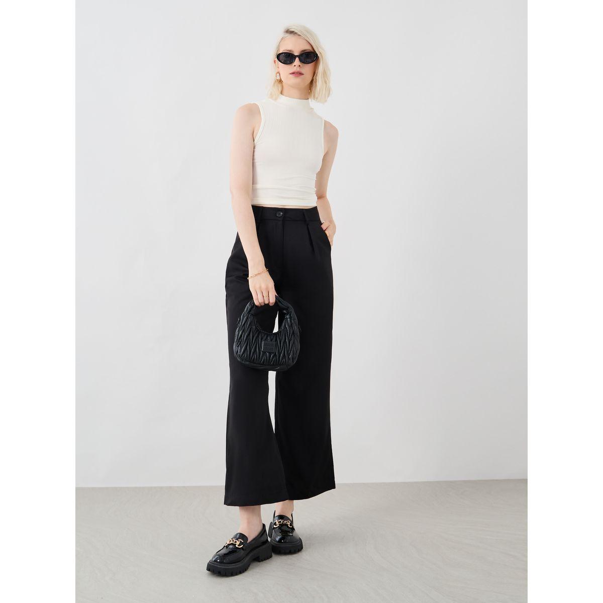 بنطال سادة بقصة سائبة وكسرات-women-clothing-bottoms-trousers-image-1
