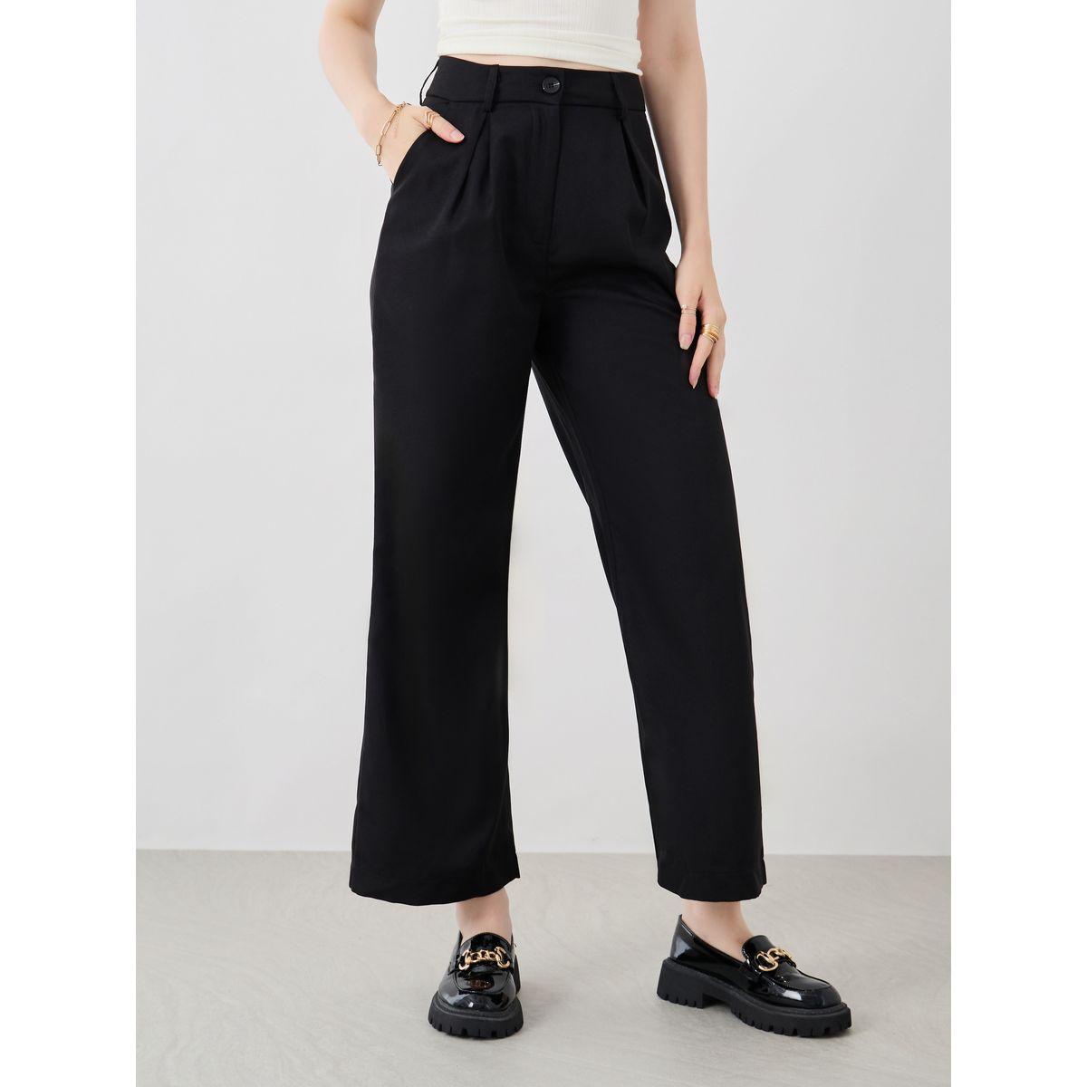 بنطال سادة بقصة سائبة وكسرات-women-clothing-bottoms-trousers-image-2