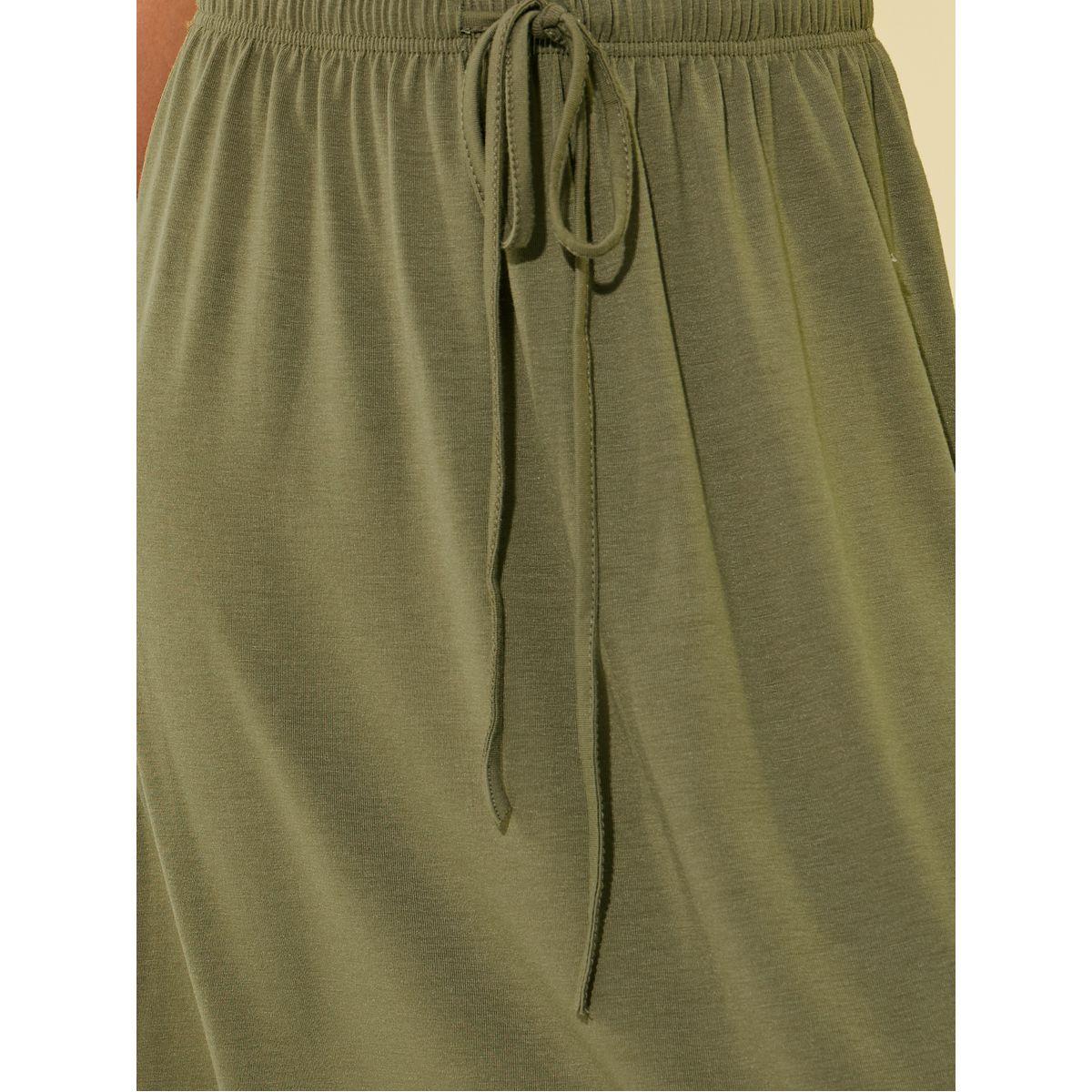 Styli Solid A-Line Midi Skirts with Drawstring-women-clothing-bottoms-skirts-image-3
