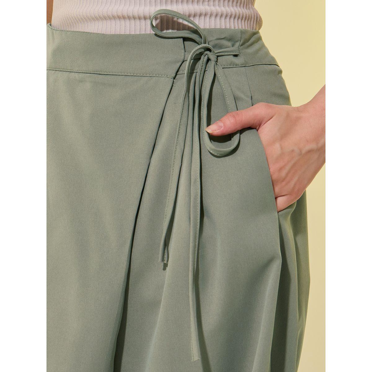 بنطال سادة بقصة سائبة مع أربطة-women-clothing-bottoms-trousers-image-3
