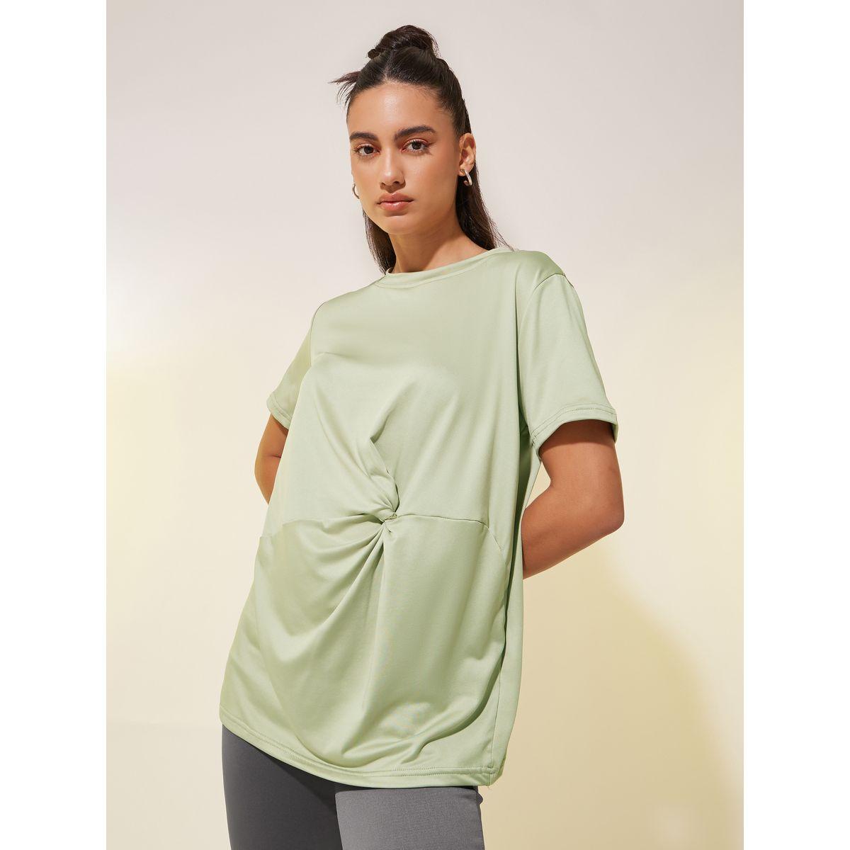 Styli Twist Knot Short Sleeve T-Shirt and Leggings Co-Ords-women-clothing-coordsets-image-3