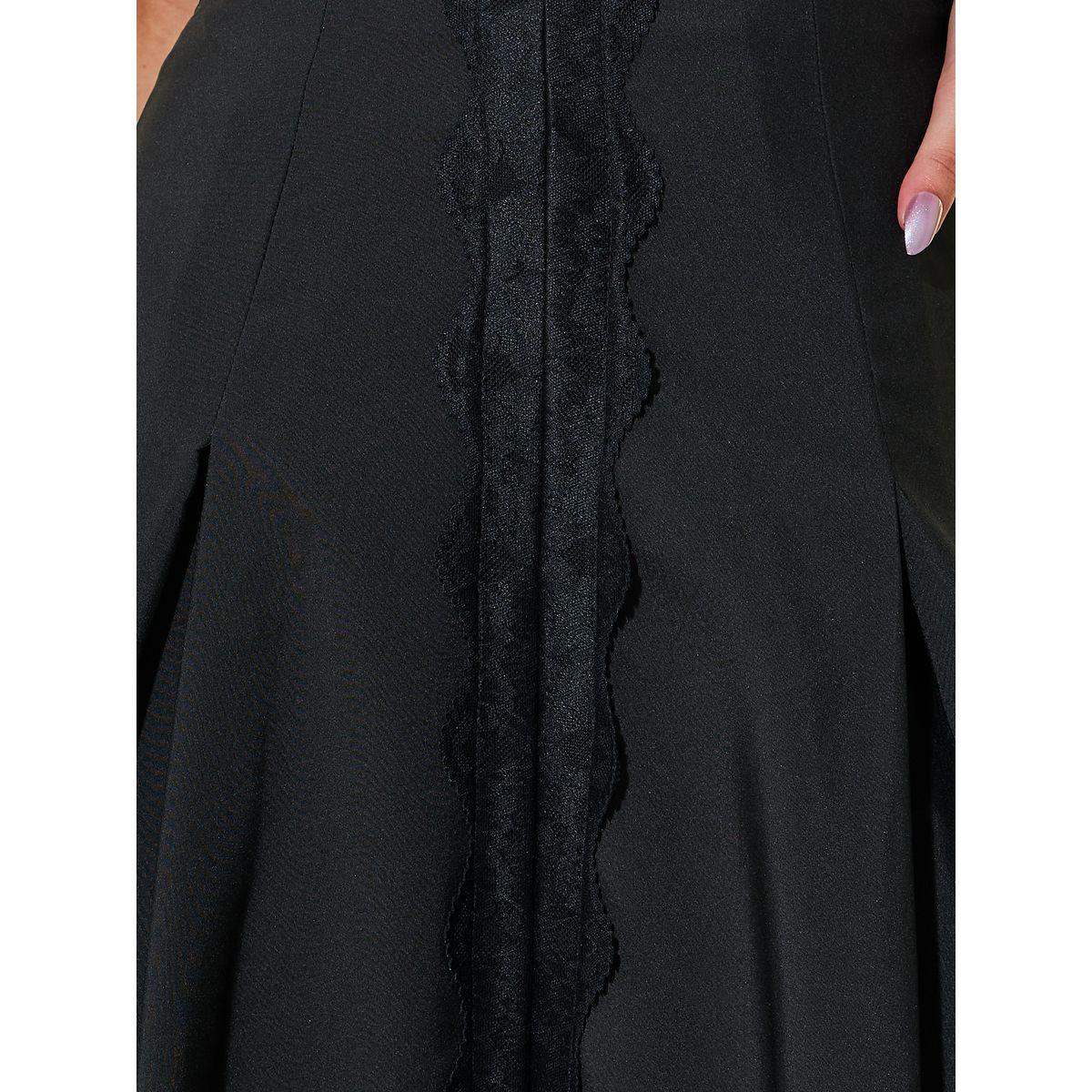 تنورة طويلة بحافة واسعة وتفاصيل دانتيل-women-clothing-bottoms-skirts-image-3