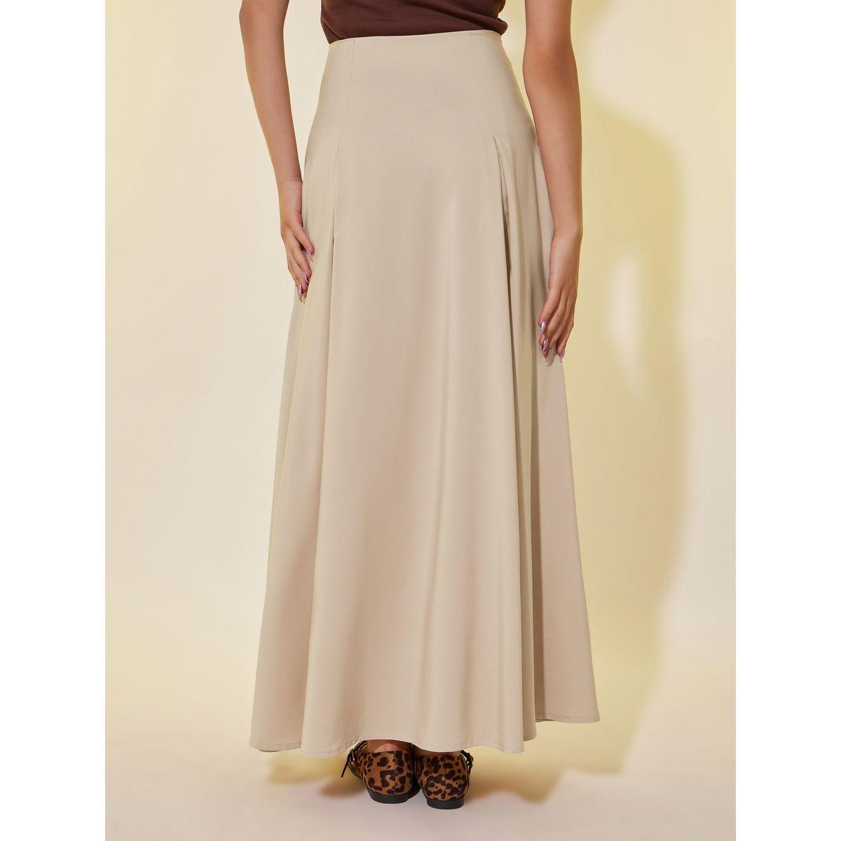 Styli Lace Detail Pleated A-Line Maxi Skirt-women-clothing-bottoms-skirts-image-4