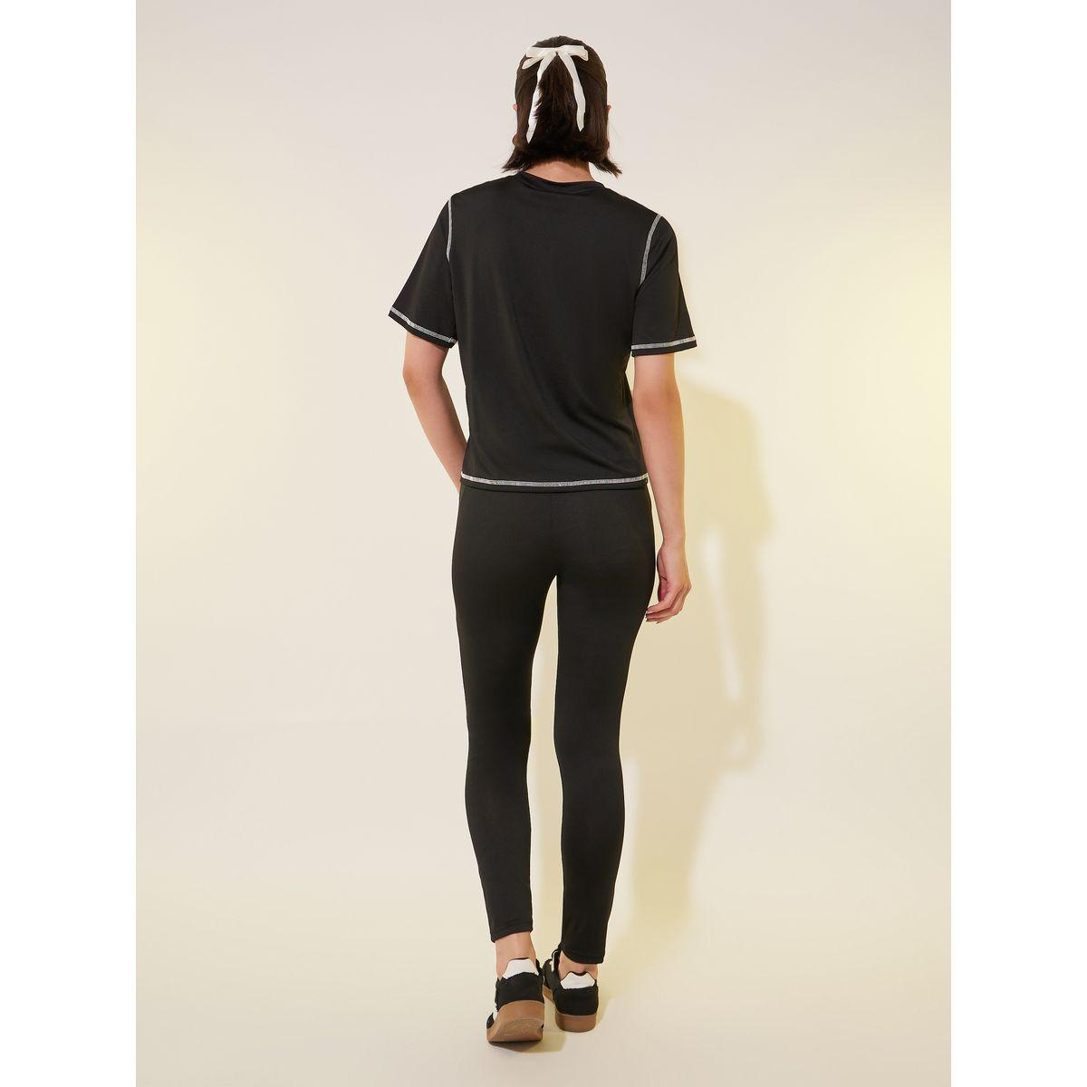 Styli Solid Round Neck T-Shirt and Leggings Set-women-clothing-coordsets-image-4