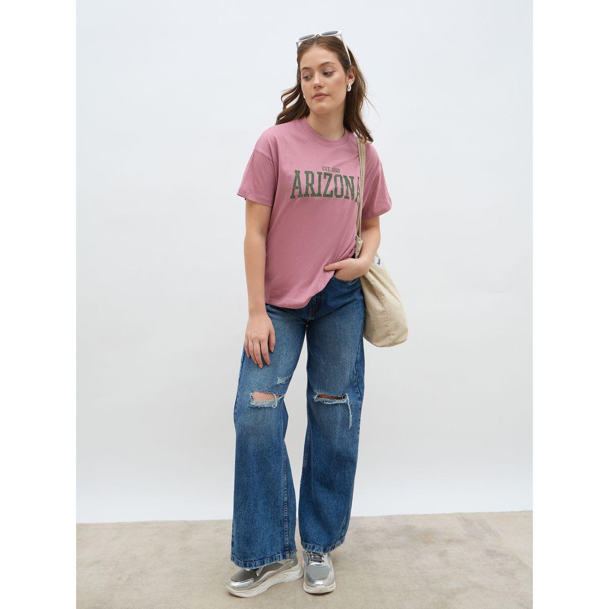 Styli Slogan Print Boxy Fit Short Sleeve T-Shirt-women-clothing-tshirts-image-1