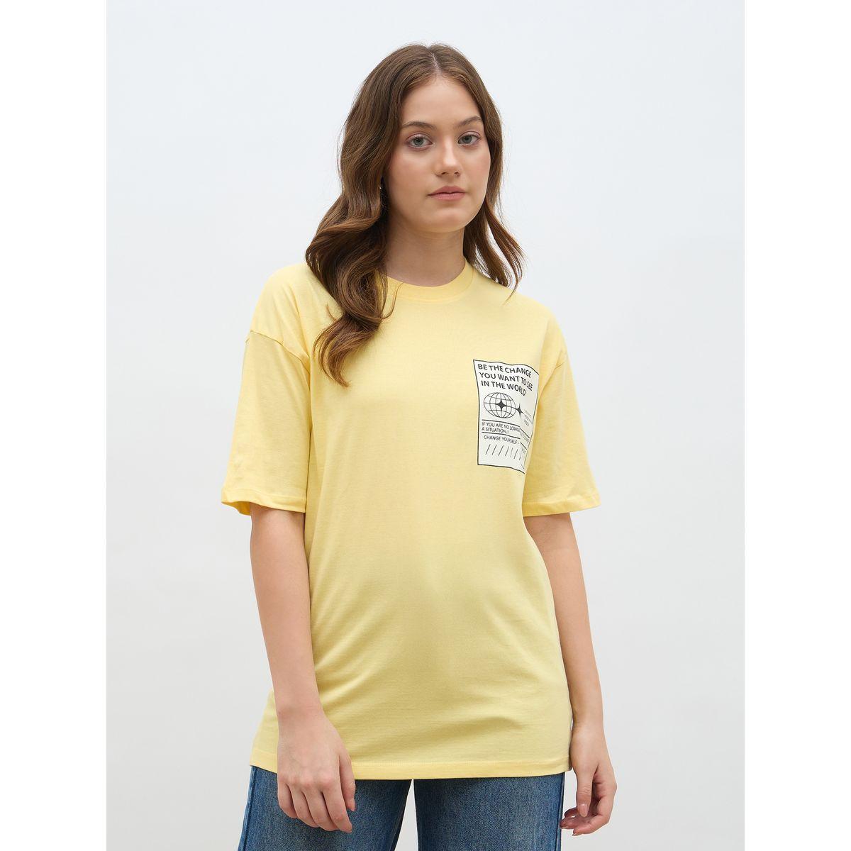 تيشيرت فضفاض مطبع بطبعة جرافيك-women-clothing-tshirts-image-2