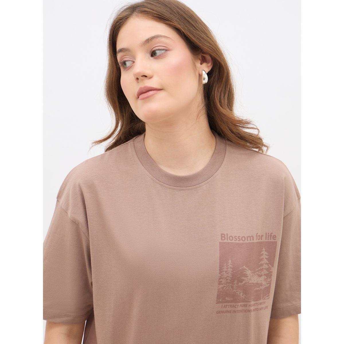 تيشيرت فضفاض مطبع بطبعة جرافيك-women-clothing-tshirts-image-4