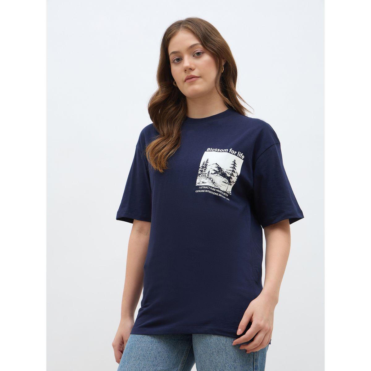 تيشيرت فضفاض مطبع بطبعة جرافيك-women-clothing-tshirts-image-3