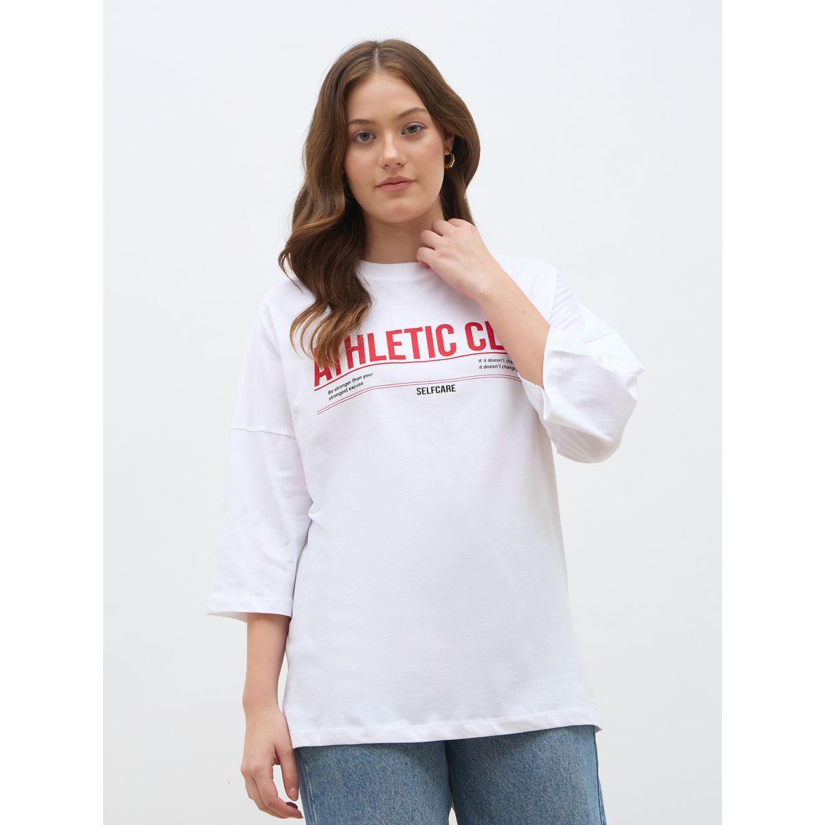 تيشيرت فضفاض بطبعة كتابة-women-clothing-tshirts-image-2