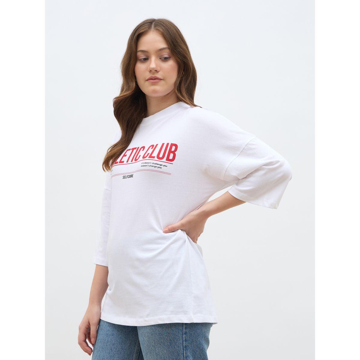 تيشيرت فضفاض بطبعة كتابة-women-clothing-tshirts-image-3